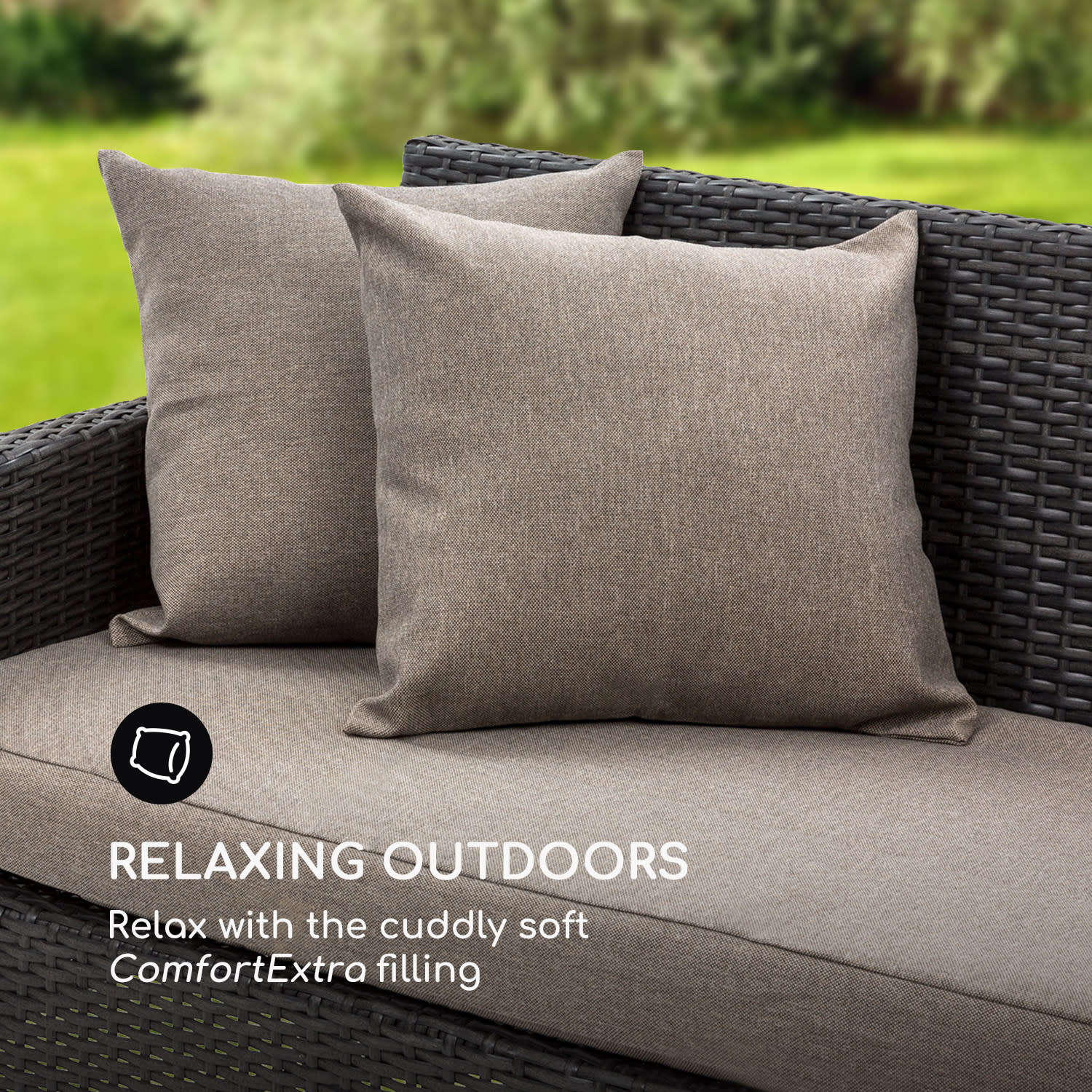 Blumfeldt Titania Pillows, vankúš, polyester, nepremokavý, hnedý – Obrázok 2