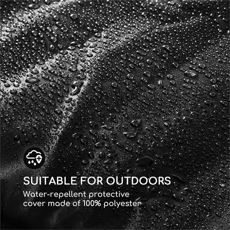 Blumfeldt Titania Raincover, ochranný kryt, 100 % polyester, ochrana v každom počasí, čierny – Obrázok 2