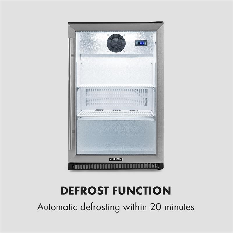 Klarstein Beersafe Pro, chladnička, 133 l, sklené dvere, 2 vsuvné poličky, čierna – Obrázok 2