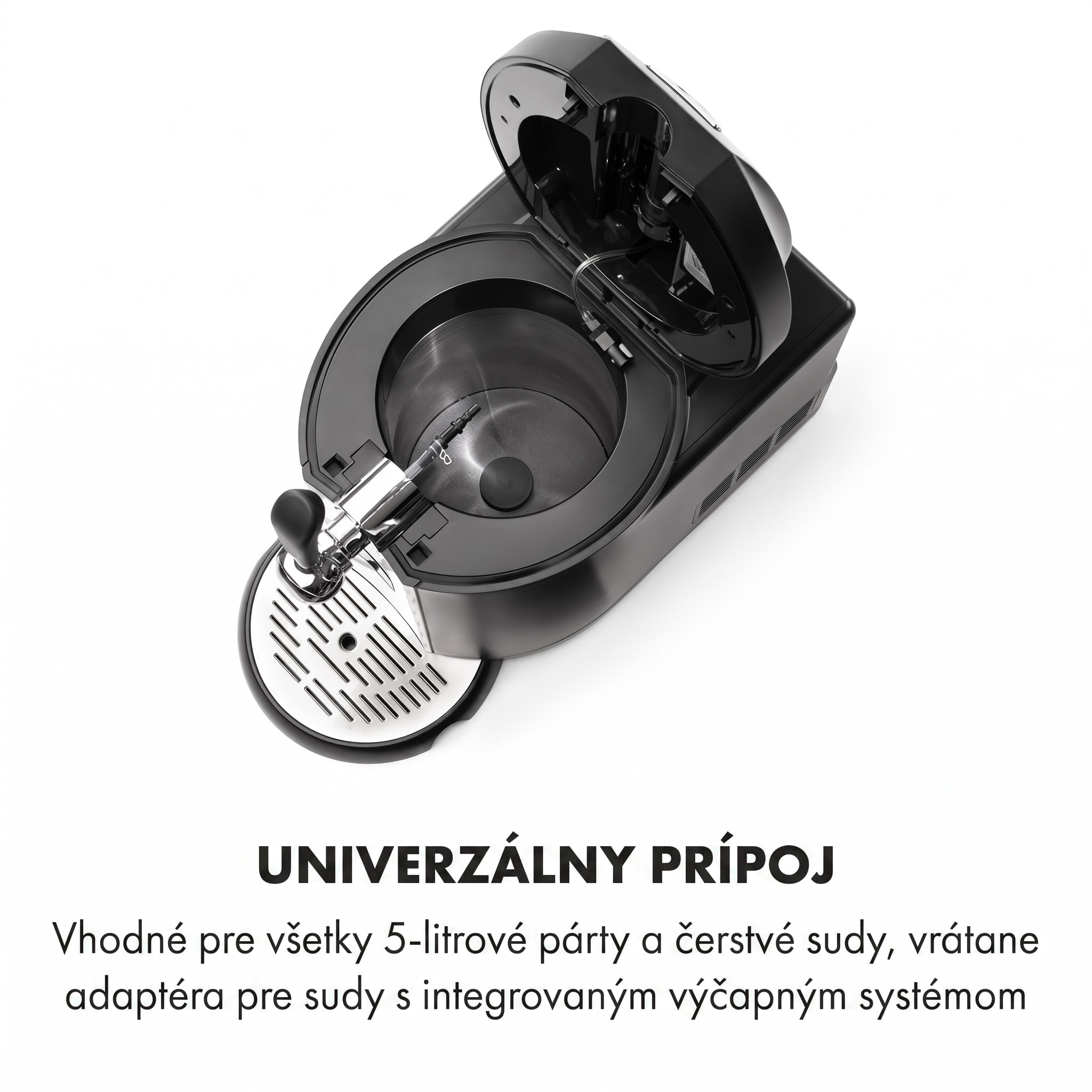 Klarstein Beerkules, výčapné zariadenie, 5 l súdok, kompresor, 120 W, čierne – Obrázok 4