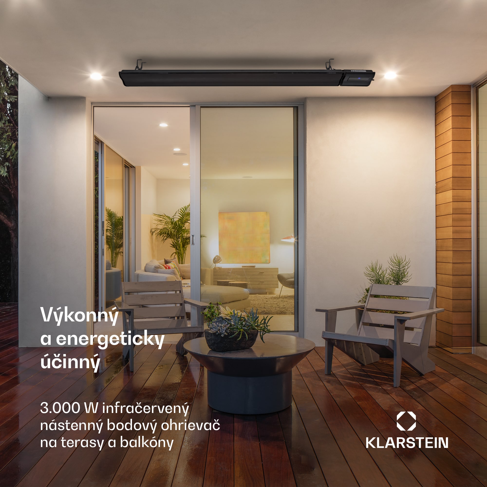 Blumfeldt Cosmic Beam Plus XXL, infračervený ohrievač, 3000 W, diaľkový ovládač, čierny