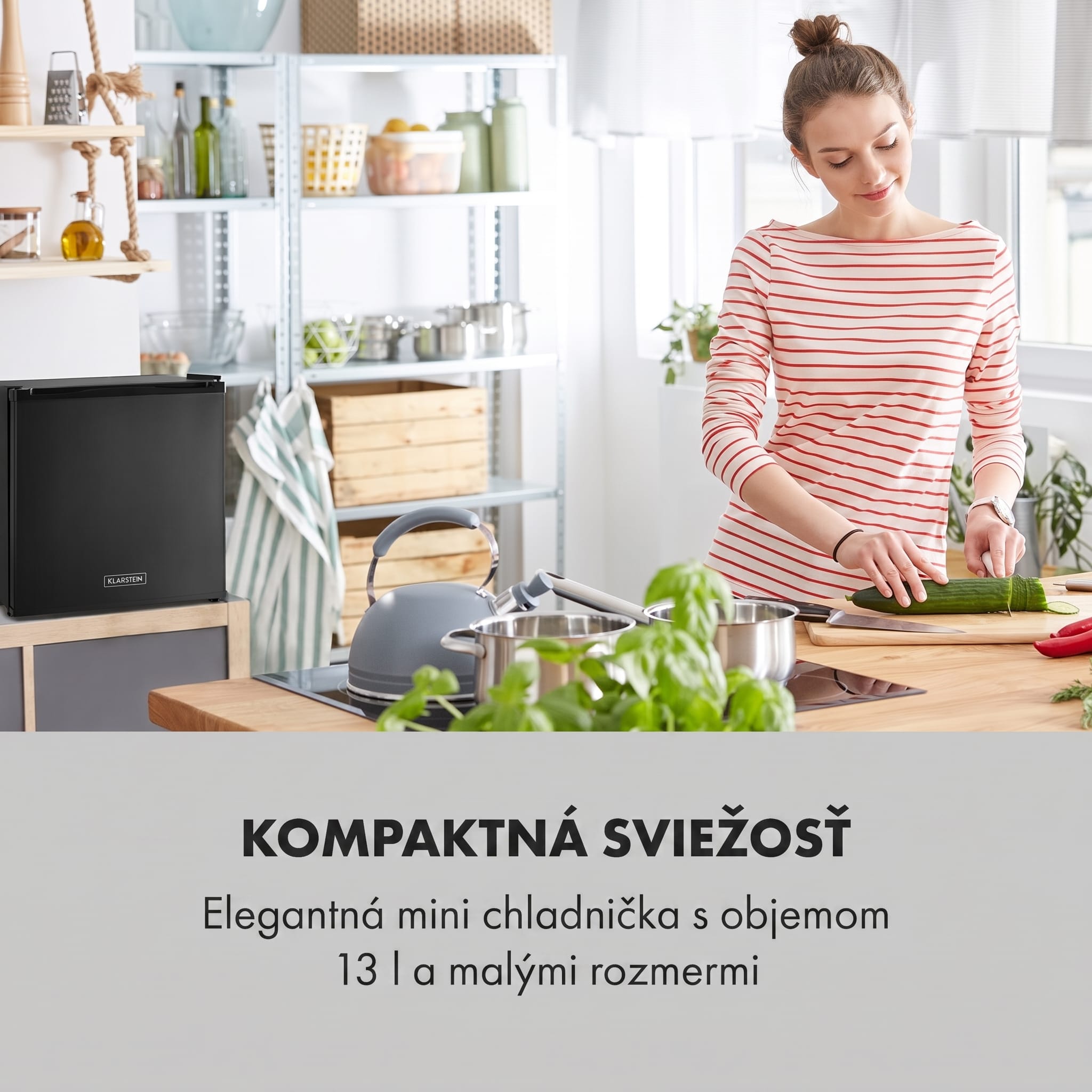 Klarstein Secret Cool, mini chladnička, minibar, 13 l, energet. trieda G, čierna