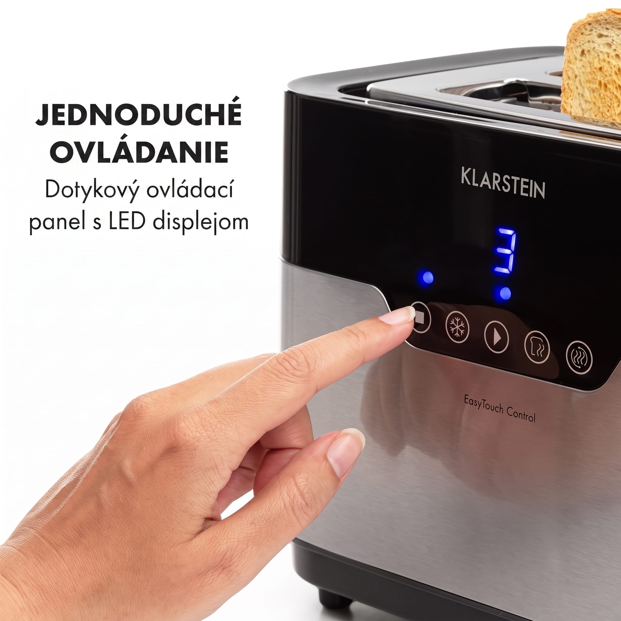 Klarstein Arabica hriankovač 920W LED displej dotykové ovládanie nerez – Obrázok 2