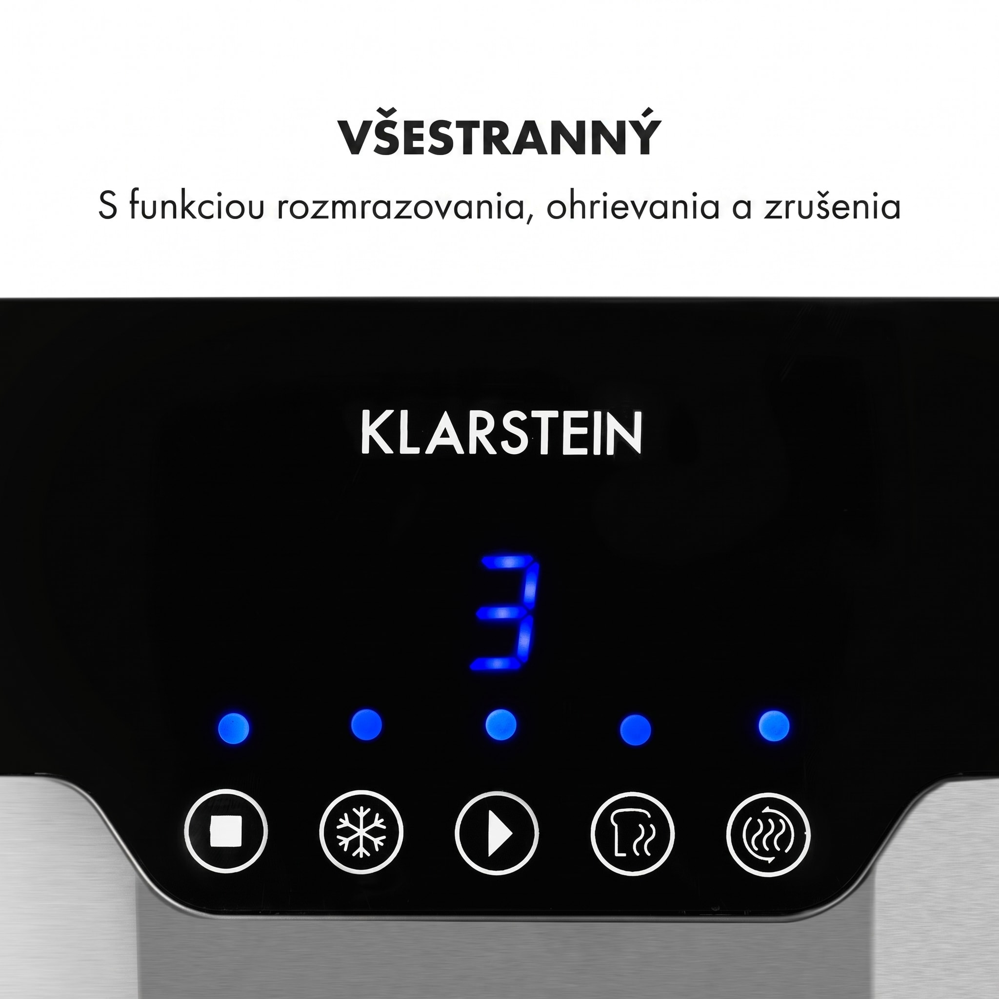 Klarstein Arabica hriankovač 920W LED displej dotykové ovládanie nerez – Obrázok 3