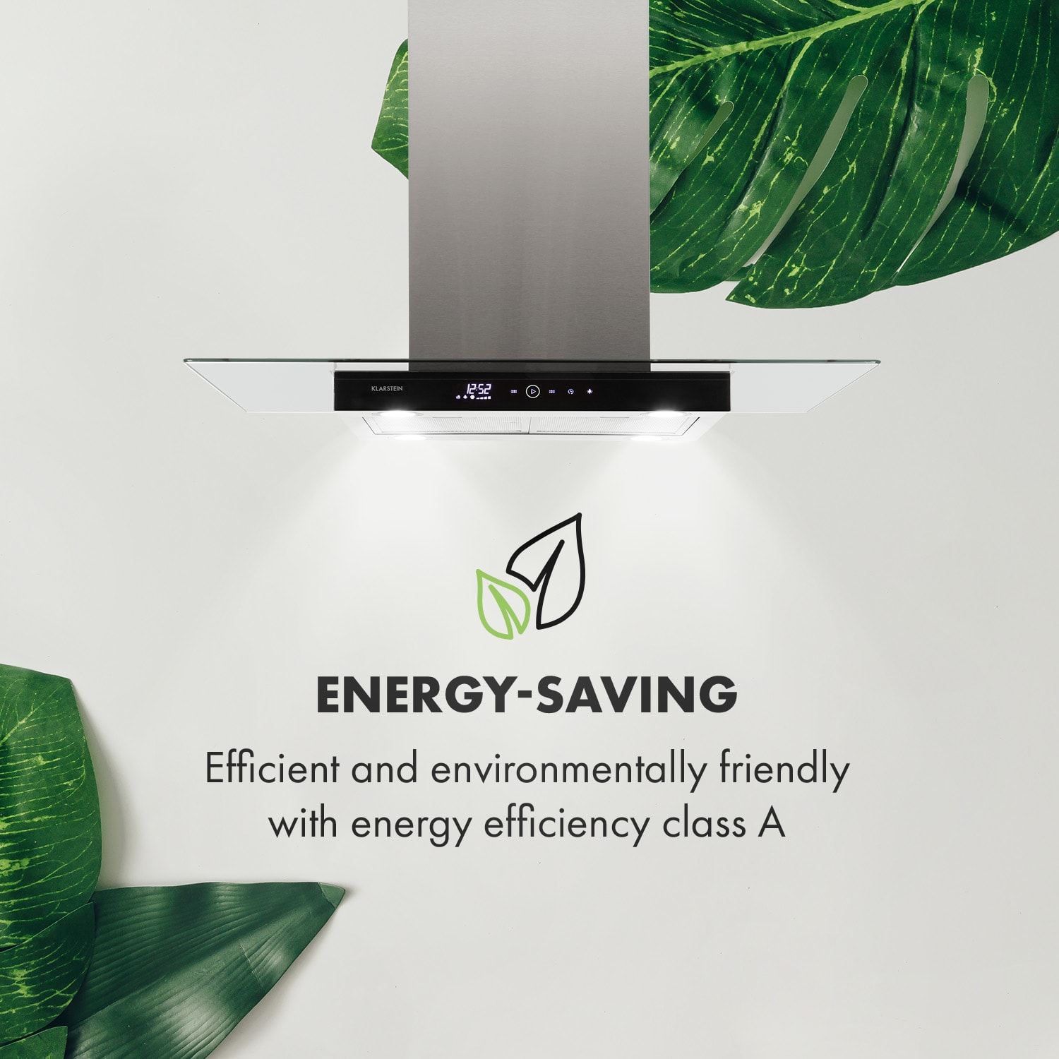 Klarstein Aurelia, digestor, 90 cm, 600 m³/h, energetická trieda A, ušľachtilá oceľ, strieborný – Obrázok 2