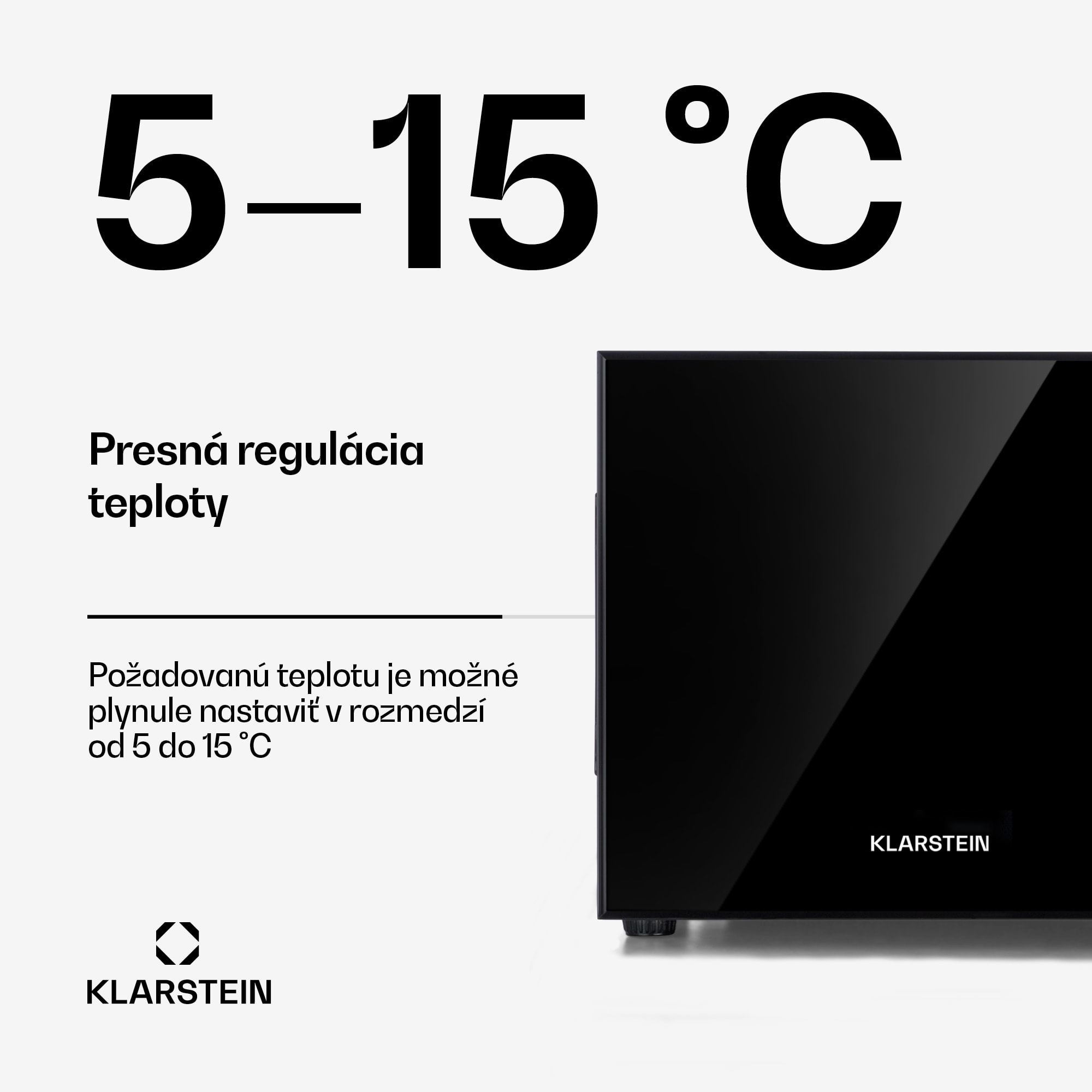 Klarstein Happy Hour, mini chladnička, 9 l, energet. trieda A, dvere so zrkadlovým sklom, čierna – Obrázok 3