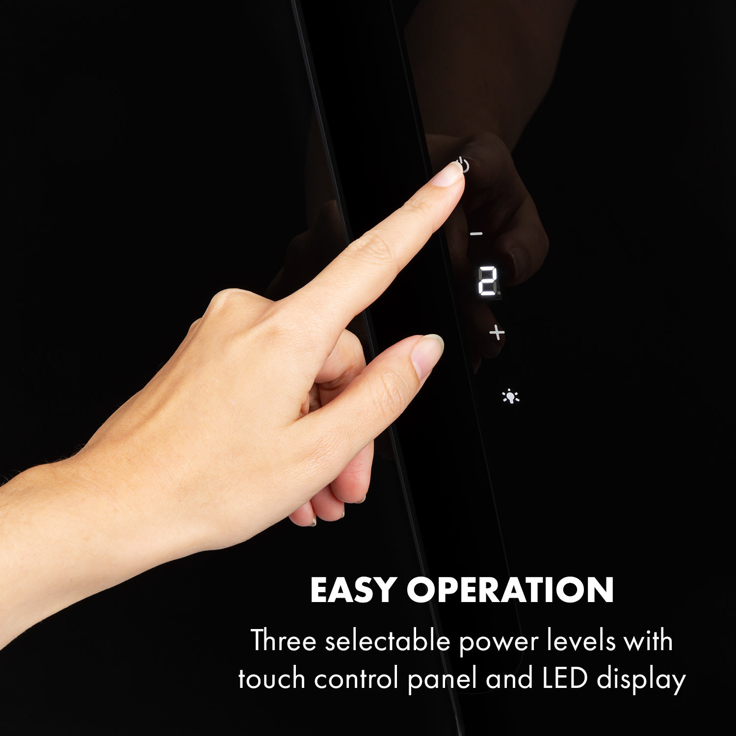 Klarstein Helena 90, digestor, 90 cm, nástanný, 608 m³/h, LED displej, čierny – Obrázok 3