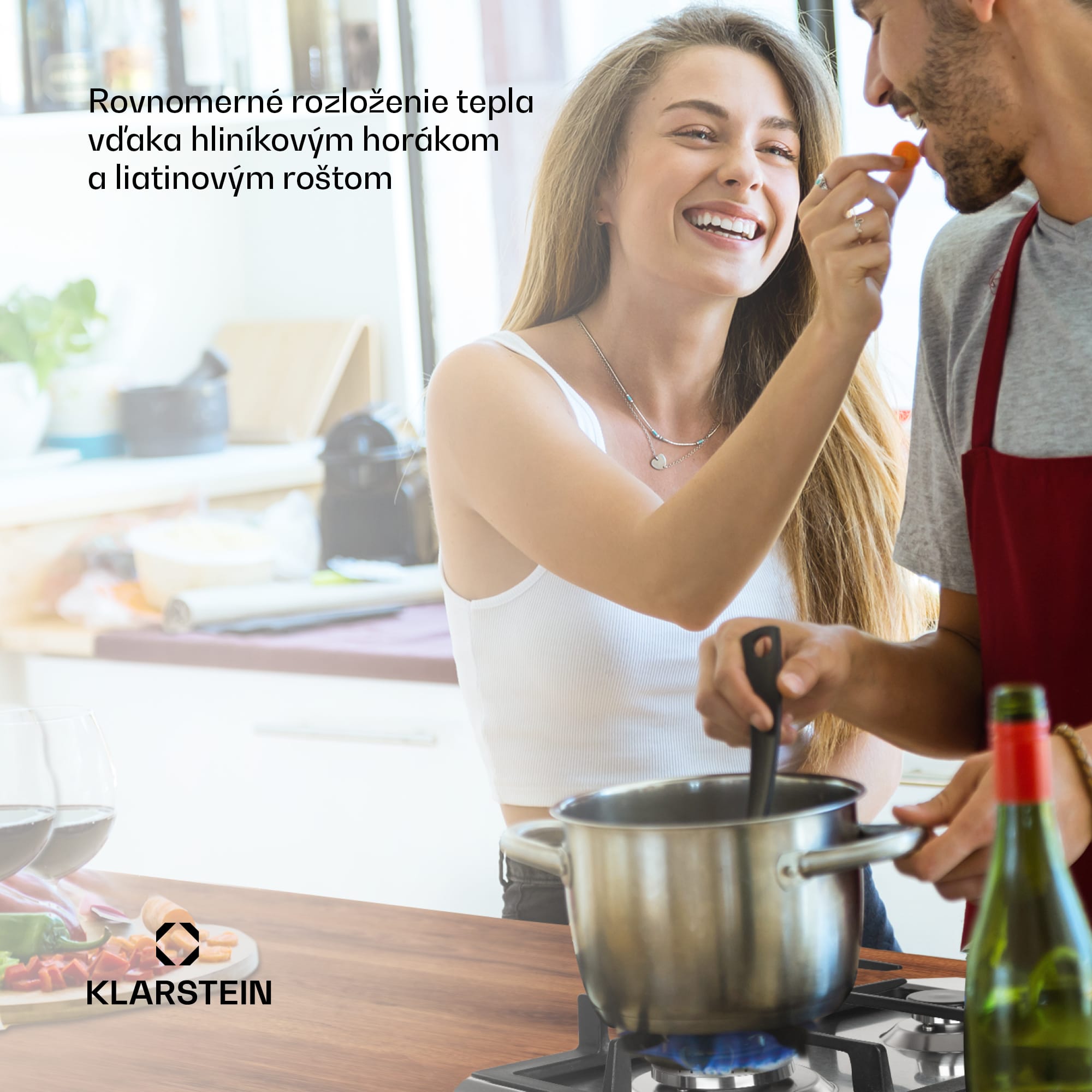 Klarstein Ignito Domino, plynová varná doska, 2 Sabaf horáky, nehrdzavejúca oceľ, strieborná – Obrázok 3