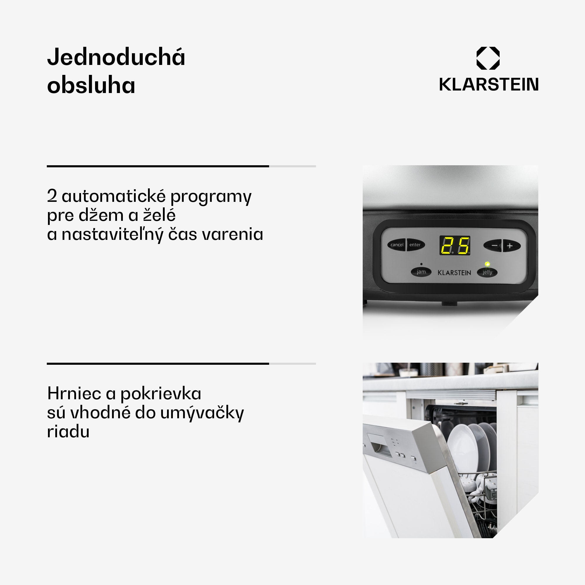 Klarstein Jam Session, hrniec na prípravu marmelády a želé, 1000 W, 2 hrniecické programy – Obrázok 4