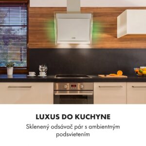 Klarstein Mirage 60, digestor, 60 cm, nástenný, 671 m³/h, A++, dotykový panel, biely