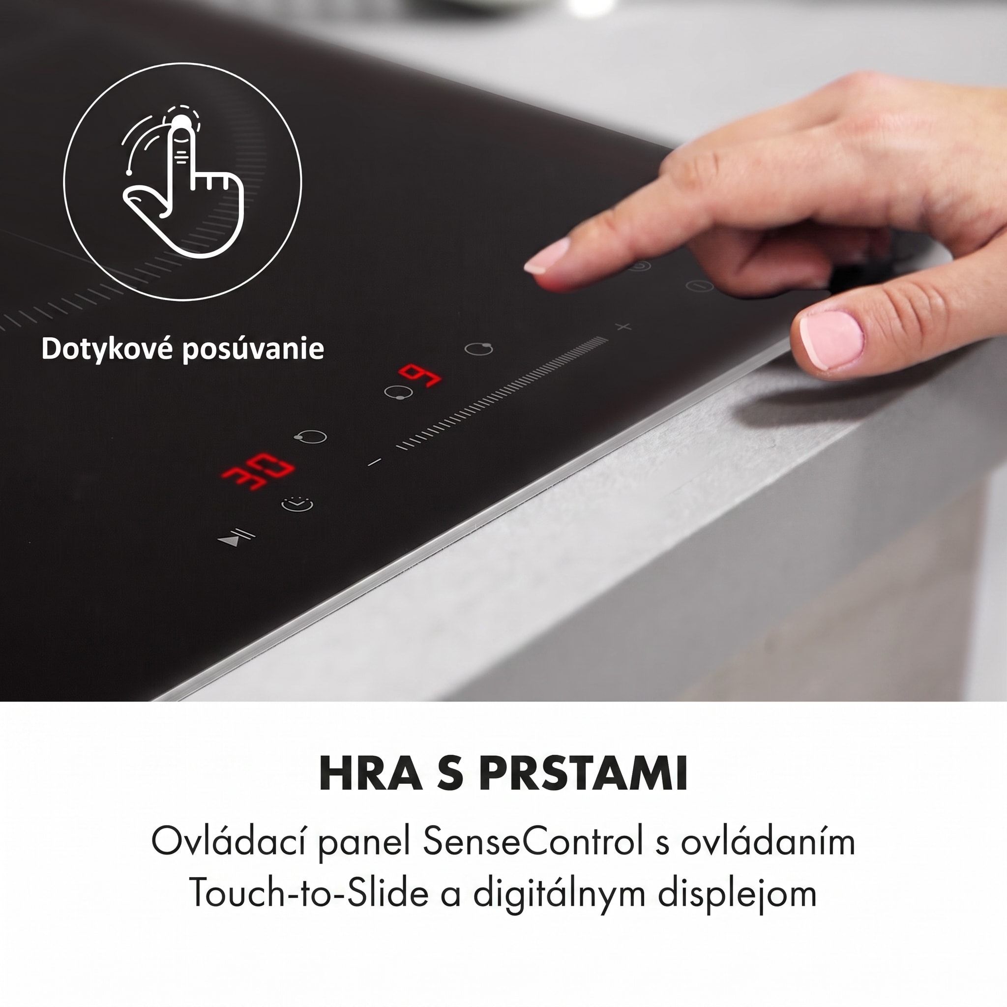 Klarstein Delicatessa 3, indukčná varná doska, 5800 W, 3 zóny, sklokeramika, čierna – Obrázok 4