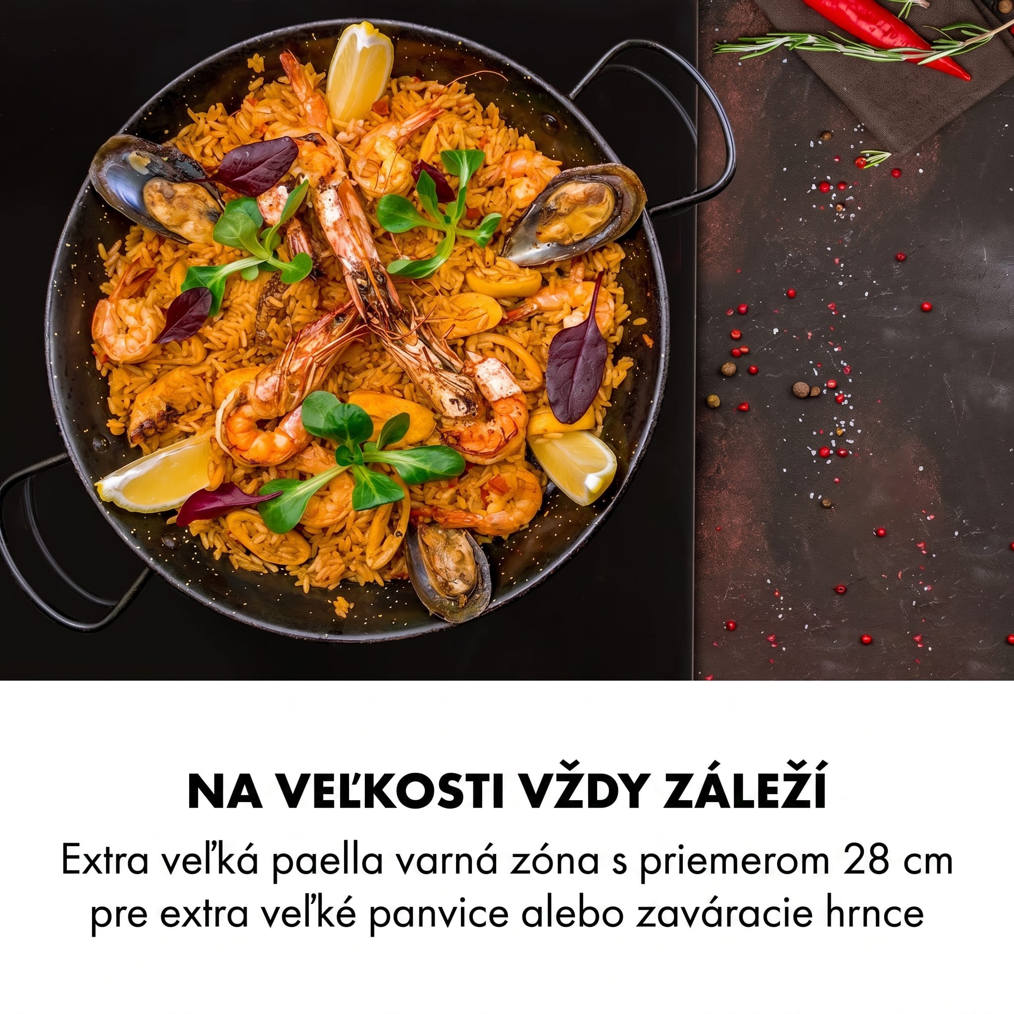 Klarstein Delicatessa 3 Flex, indukčná varná doska, 6600 W, 3 zóny, sklokeramika, čierna – Obrázok 2