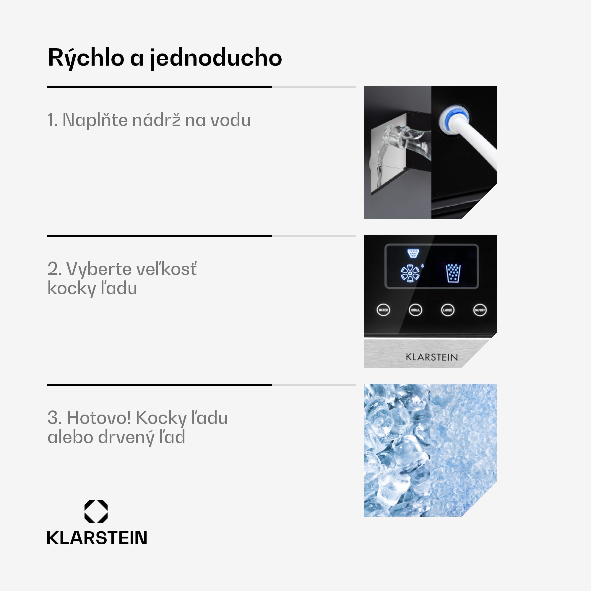 Klarstein Eiszeit Crush, výrobník ľadu, 2 veľkosti, drvený ľad, strieborný – Obrázok 2