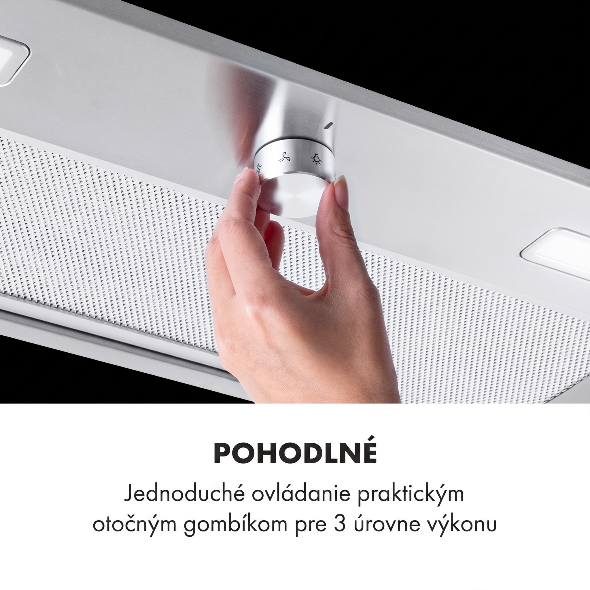 Klarstein Simplica, digestor, 70 cm, vstavaný, 440 m³/h, LED, nehrdzavejúca oceľ – Obrázok 2