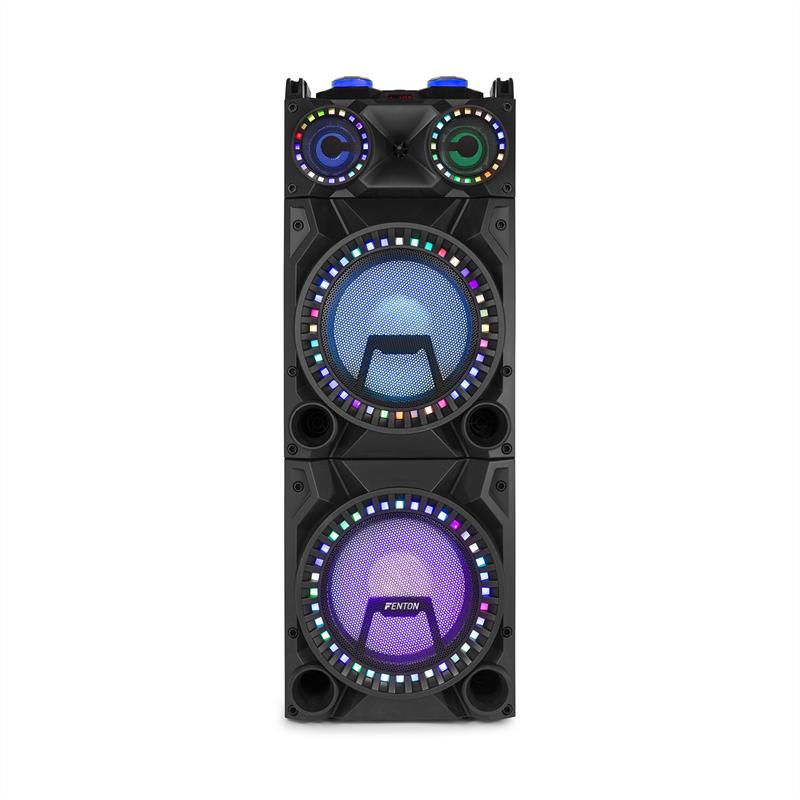 Fenton VS212, aktívny párty box, 2400 W, 2x12“ sub, BT, USB, SD, LED