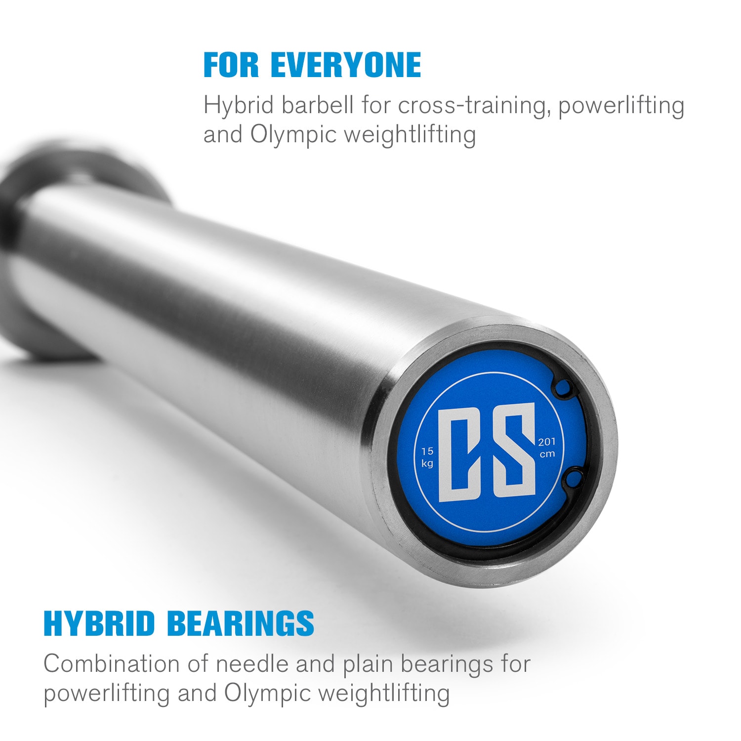 Capital Sports Hybrid Women, obojručná olympijská tyč, 50 mm hriadeľ, 650 kg, oceľ – Obrázok 2