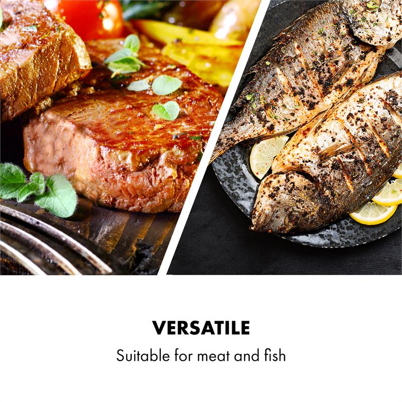 Klarstein AeroVital Cube Chef, teplovzdušná fritéza, klietka na steaky, príslušenstvo, ušľachtilá oceľ – Obrázok 2