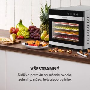 Klarstein Flavour Dry, sušička potravín, 35-75 °C, LCD dotykový displej, časovač, čierna