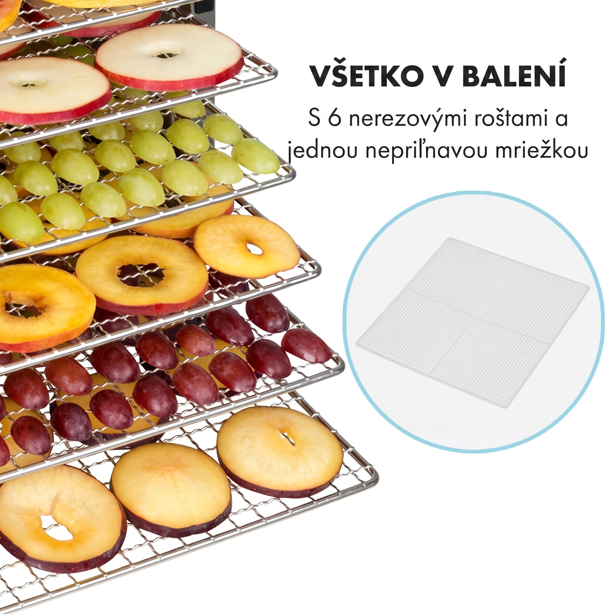 Klarstein Flavour Dry, sušička potravín, 35-75 °C, LCD dotykový displej, časovač, čierna – Obrázok 4