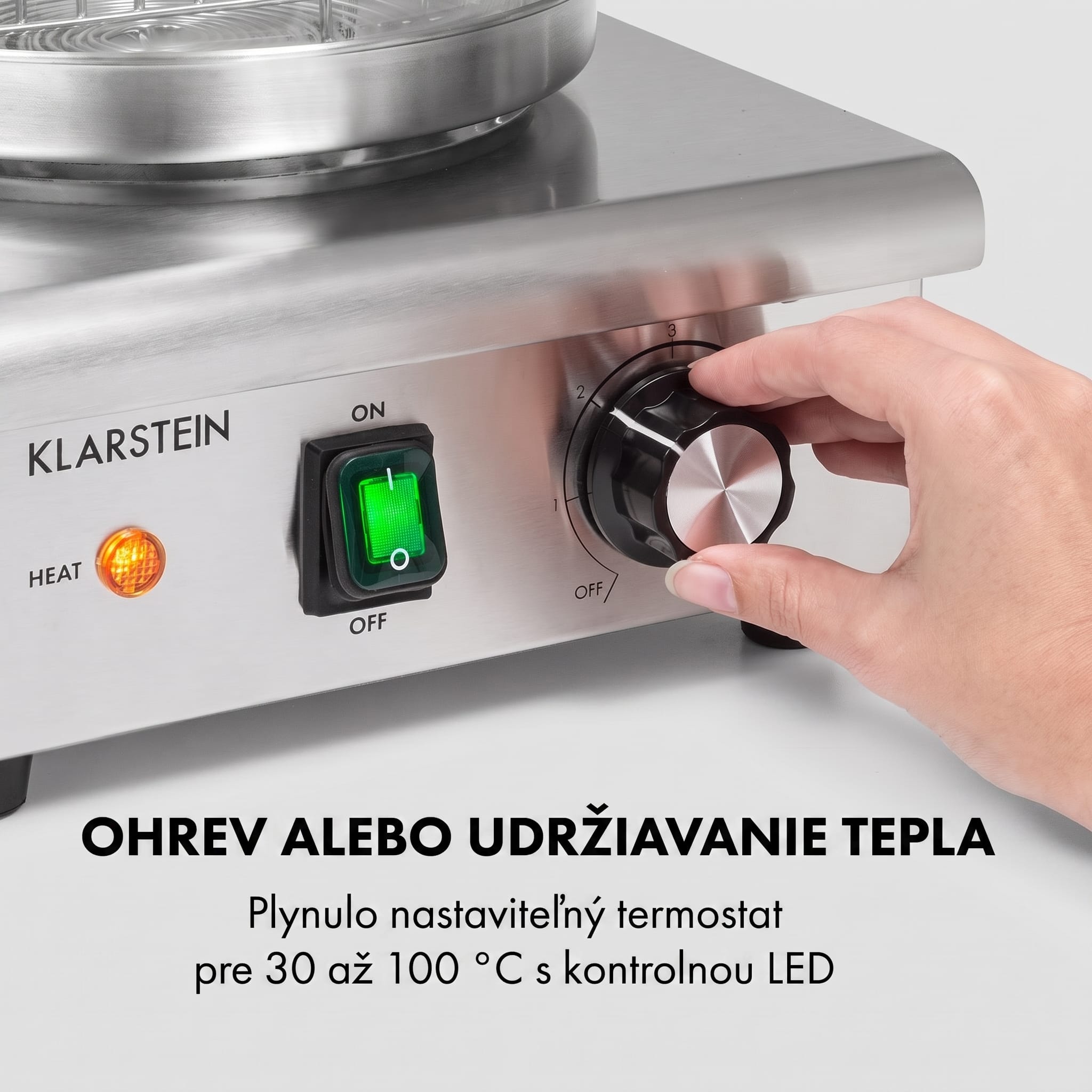 Klarstein Wurstfabrik 450 Hot Dog výrobník 450W 5L 30-100°C sklo nerezová oceľ – Obrázok 2