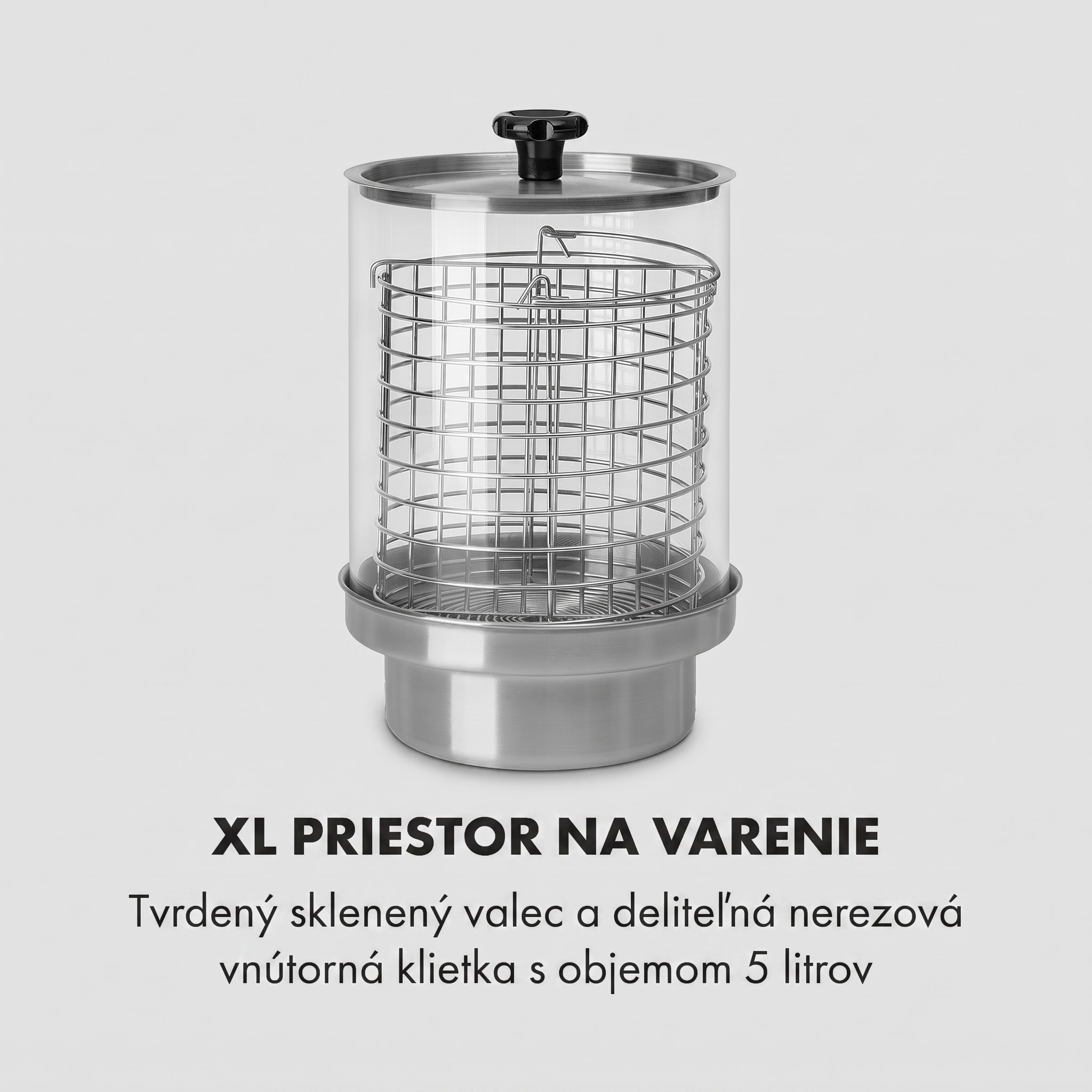 Klarstein Wurstfabrik 450 Hot Dog výrobník 450W 5L 30-100°C sklo nerezová oceľ – Obrázok 3