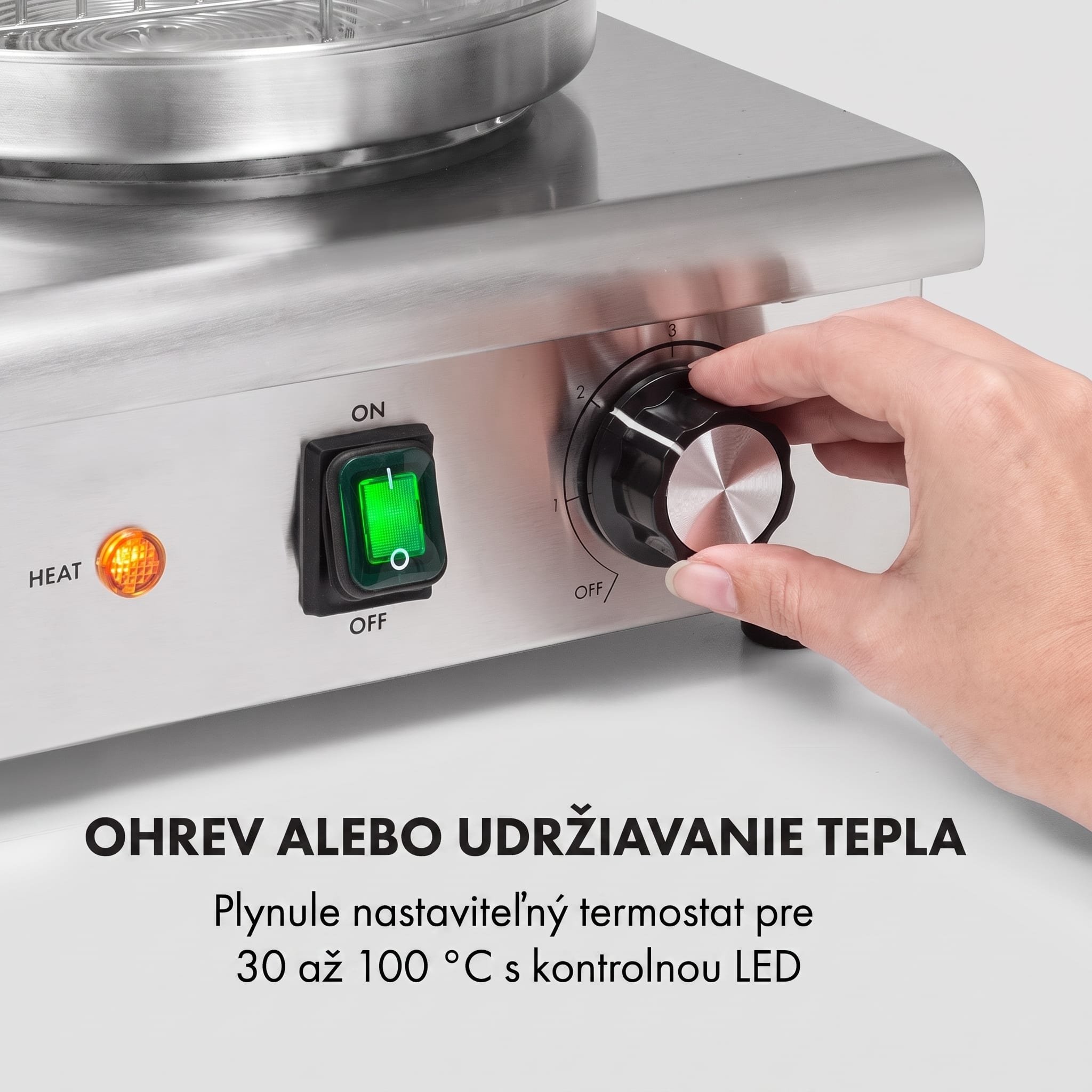 Klarstein Wurstfabrik 600, hotdogovač, 600 W, 5 l, 30 – 100 °C, sklo, nehrdzavejúca oceľ – Obrázok 2
