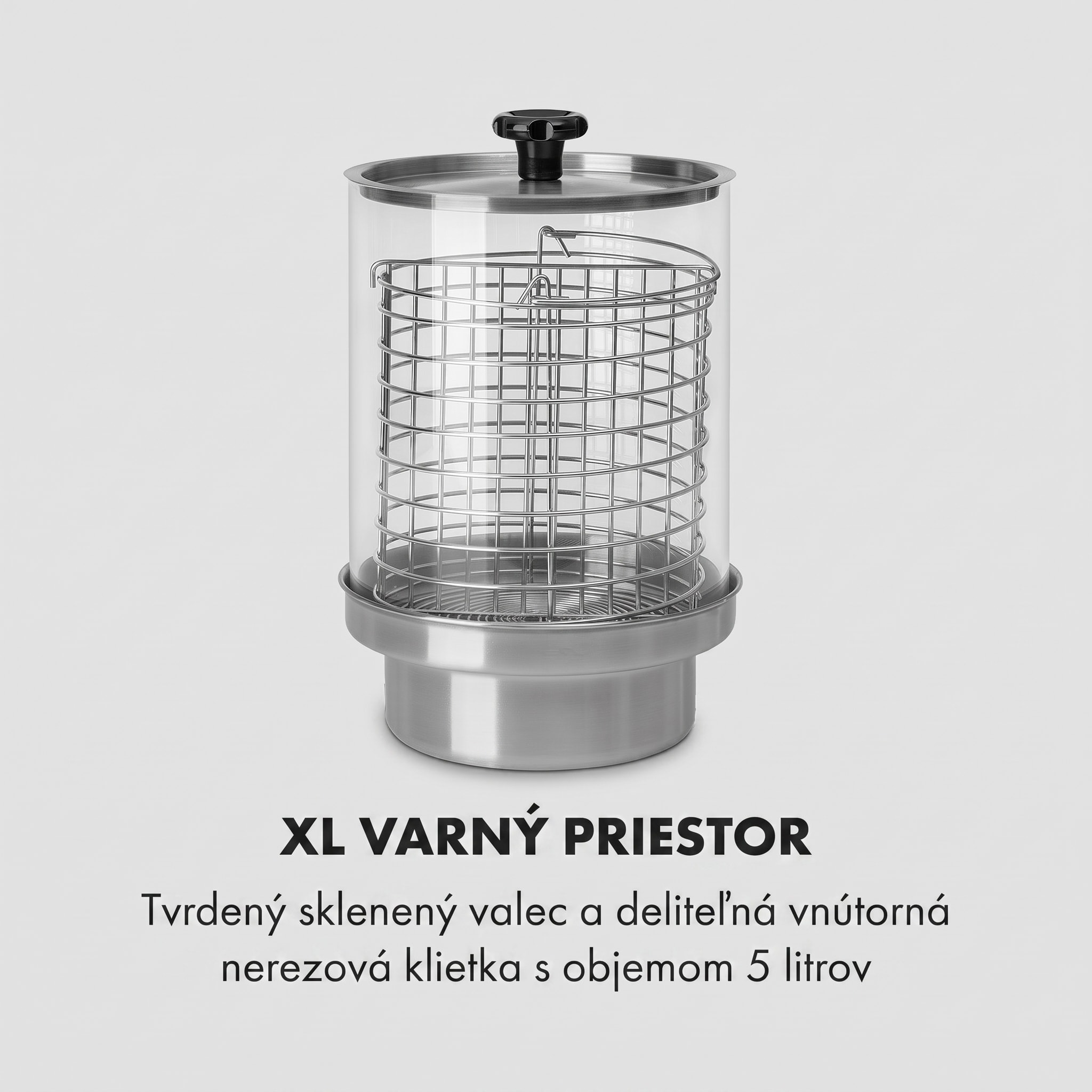 Klarstein Wurstfabrik 600, hotdogovač, 600 W, 5 l, 30 – 100 °C, sklo, nehrdzavejúca oceľ – Obrázok 3