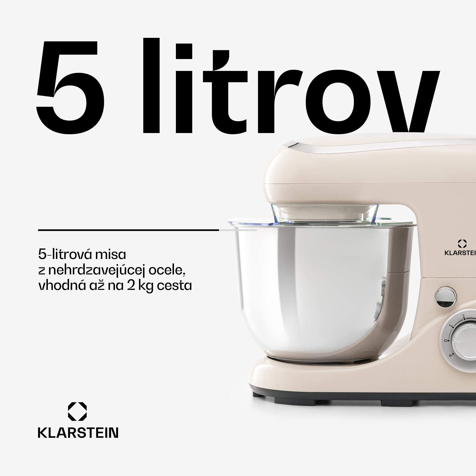 Klarstein Bella Pico 2G, kuchynský robot, 1300 W, 1,7 PS, 6 stupňov, 5 l – Obrázok 3