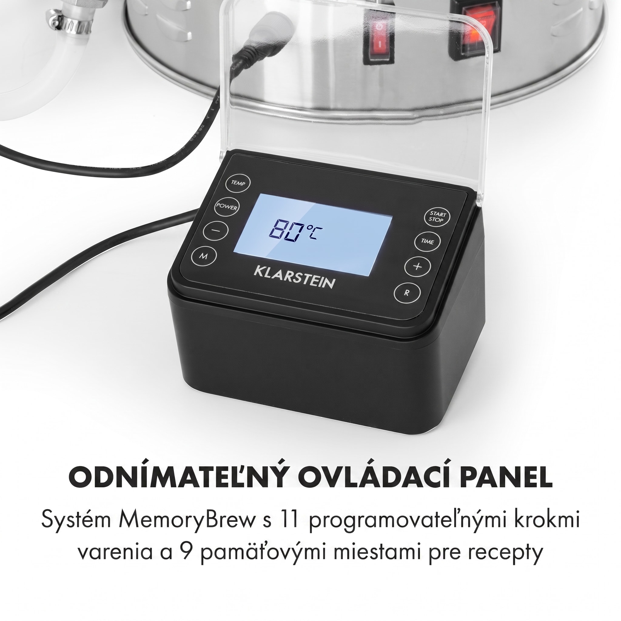 Klarstein Brauheld Pro, sladový kotol, 35 l, 2500 W, 30 – 100 °C, obehové čerpadlo, nehrdzavejúca oceľ – Obrázok 2