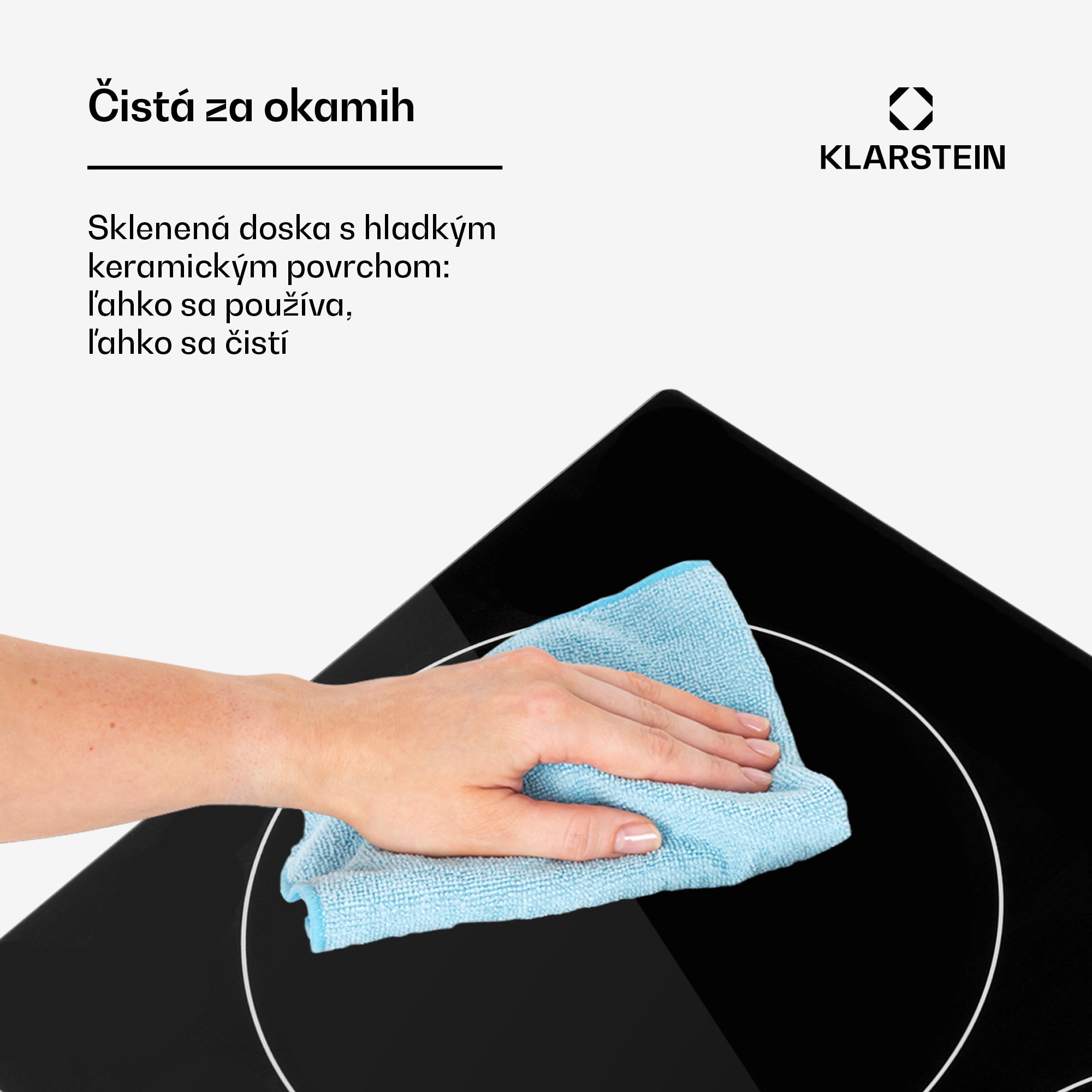Klarstein EasyCook Domino, sklokeramická varná doska, 3000 W, otočný regulátor, čierna – Obrázok 4