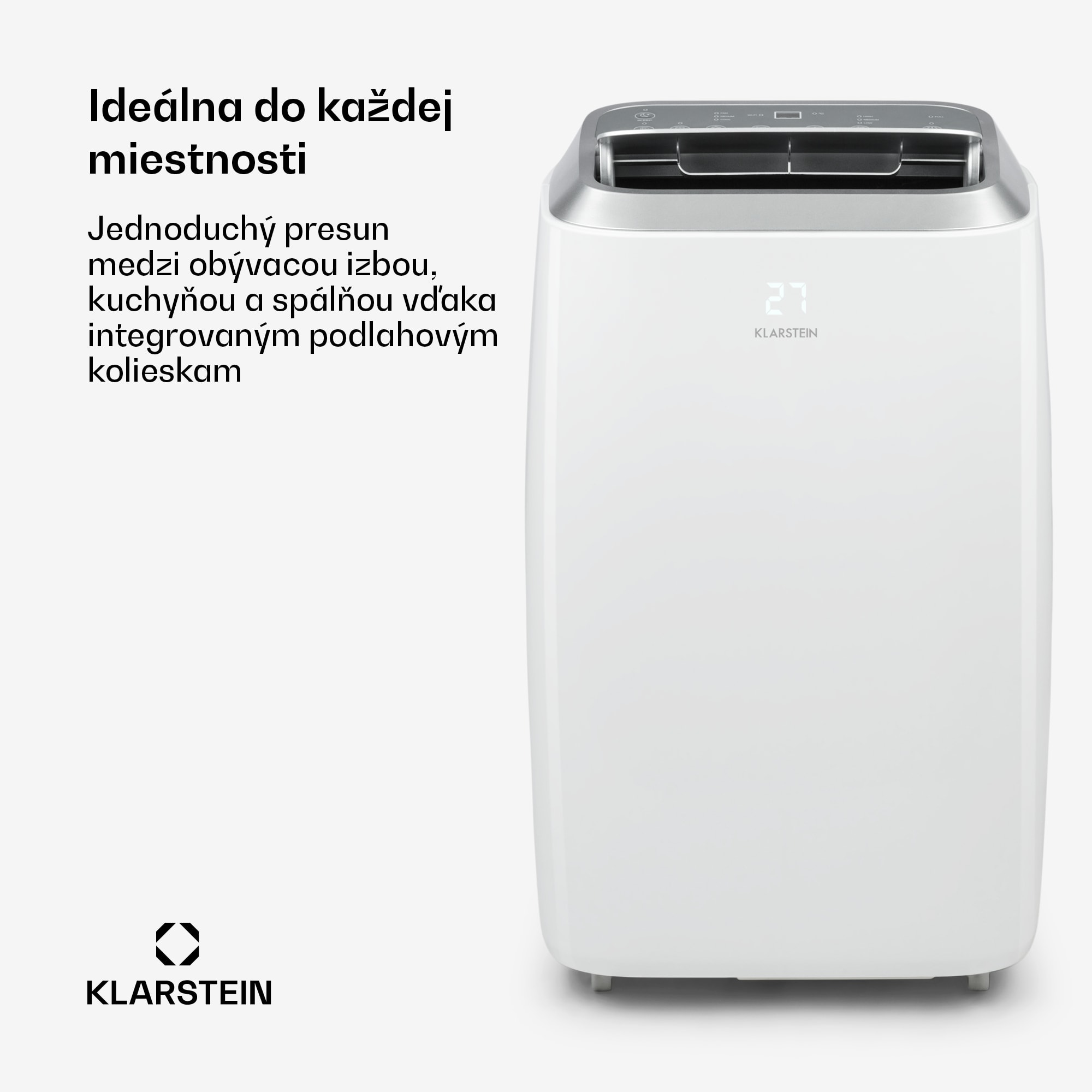 Klarstein Iceblock Smart 12K, mobilná klimatizácia 3 v 1, 12 000 BTU, ovládanie cez aplikáciu, biela – Obrázok 3