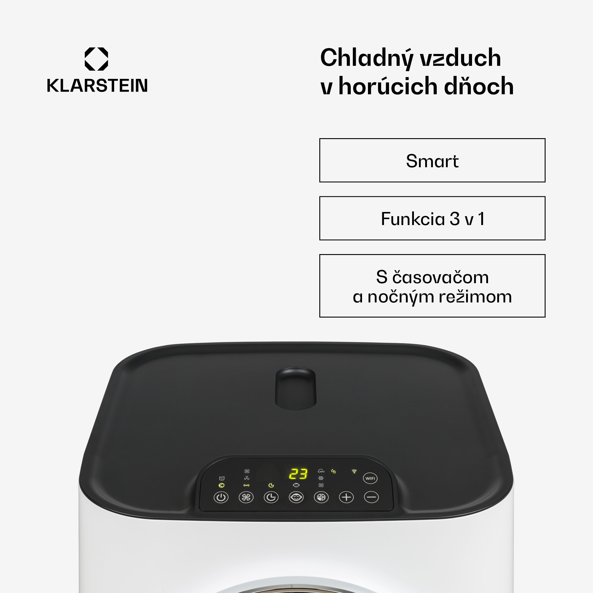 Klarstein Kraftwerk Smart 10K, mobilná klimatizácia 3 v 1, 10 000 BTU, ovládanie cez aplikáciu, biela