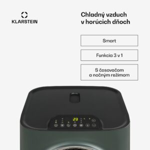 Klarstein Kraftwerk Smart 10K, mobilná klimatizácia, 10 000 BTU, ovládanie cez aplikáciu, antracitová