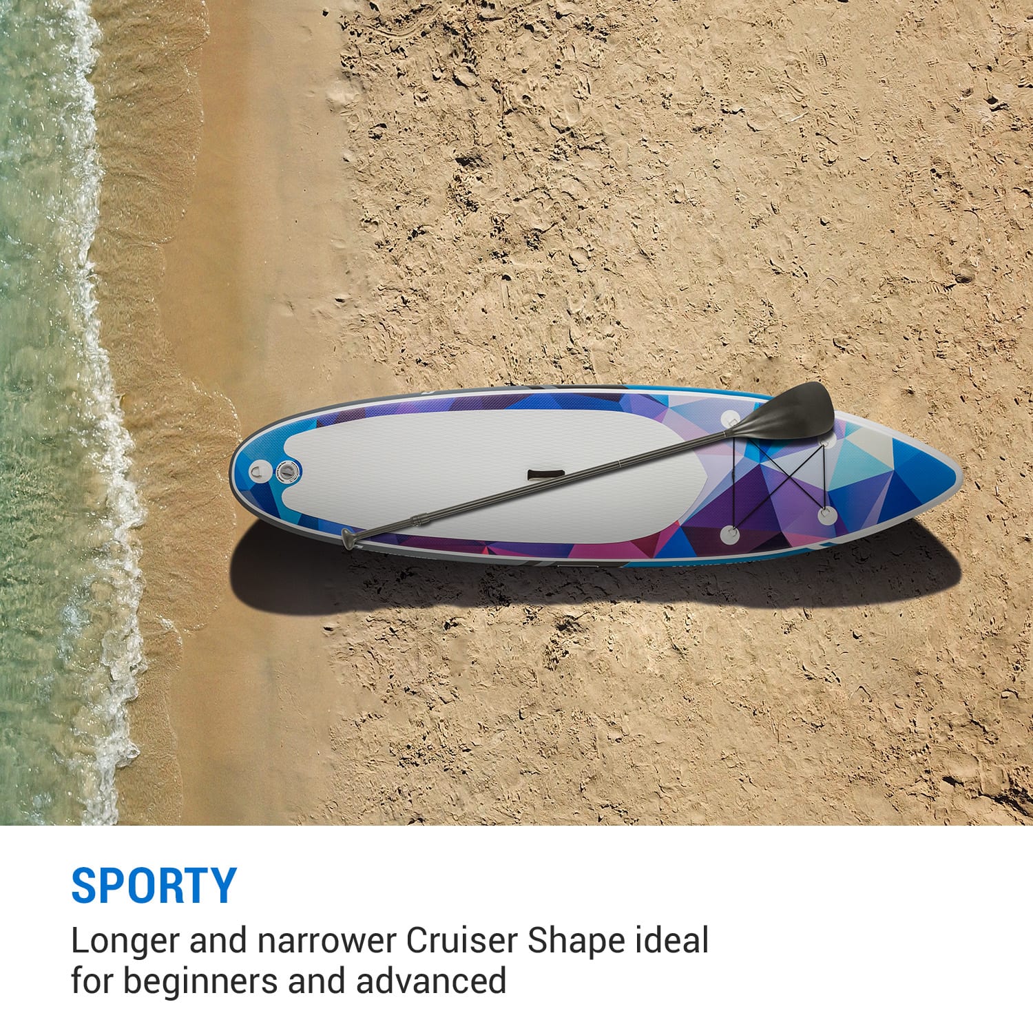 Capital Sports Maliko Runner, nafukovací SUP Board, SUP-board sada, modrý/červený – Obrázok 2