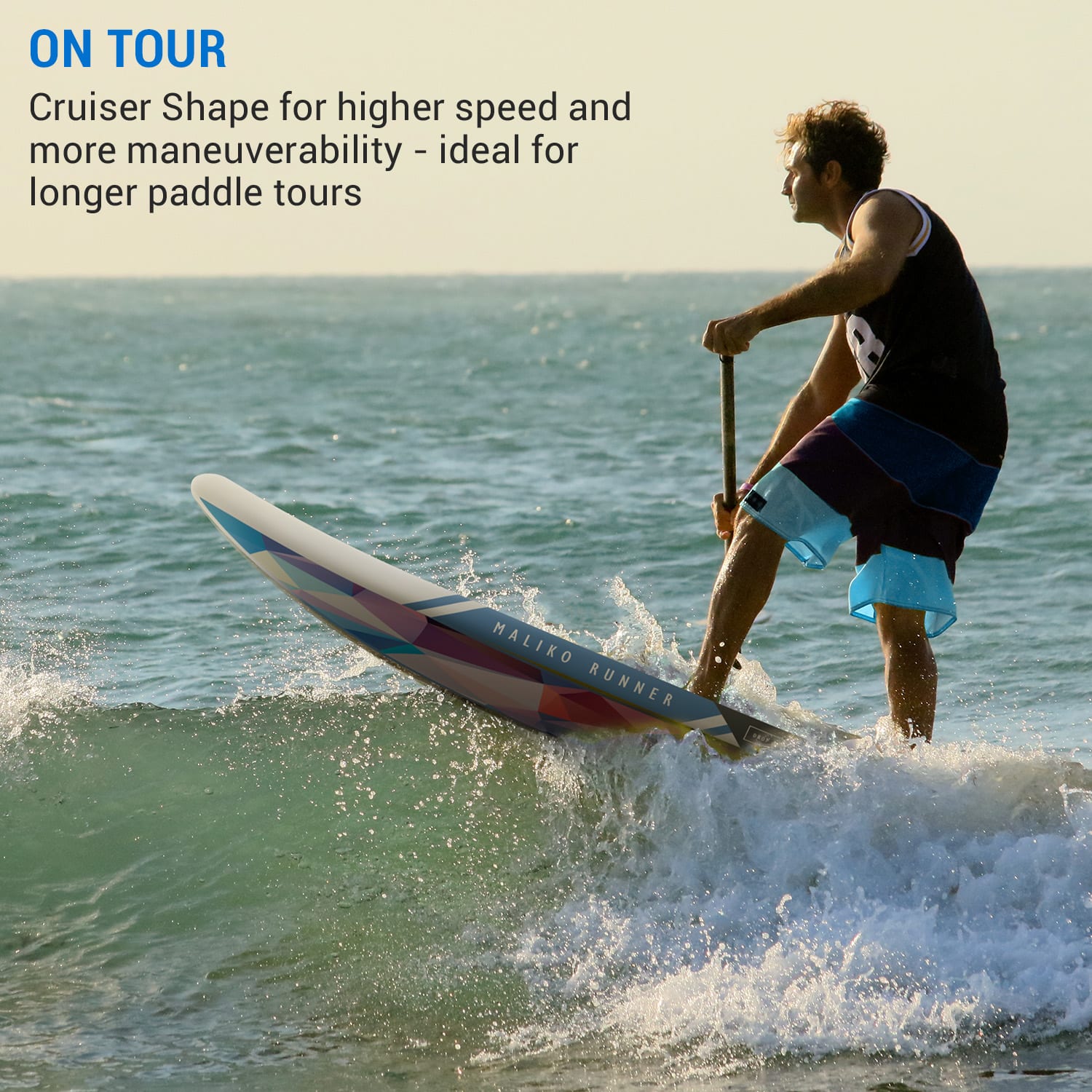 Capital Sports Maliko Runner, nafukovací SUP Board, SUP-board sada, modrý/červený – Obrázok 4