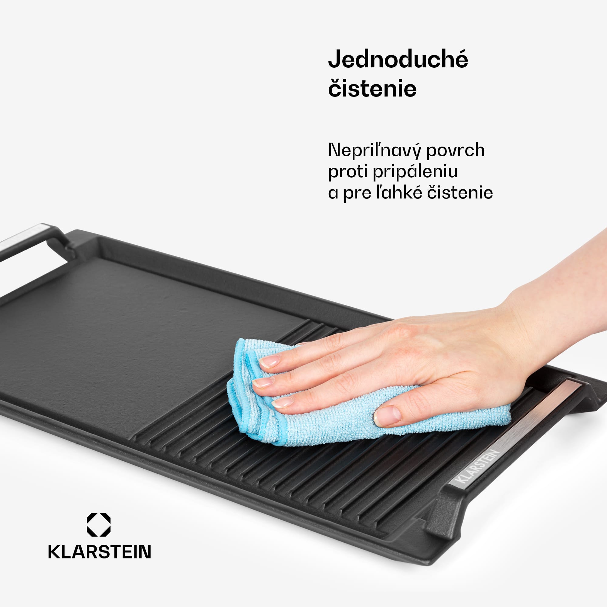 Klarstein Delicatessa Grill Pan, grilovacia platňa, príslušenstvo k indukčnej varnej doske, čierna – Obrázok 3