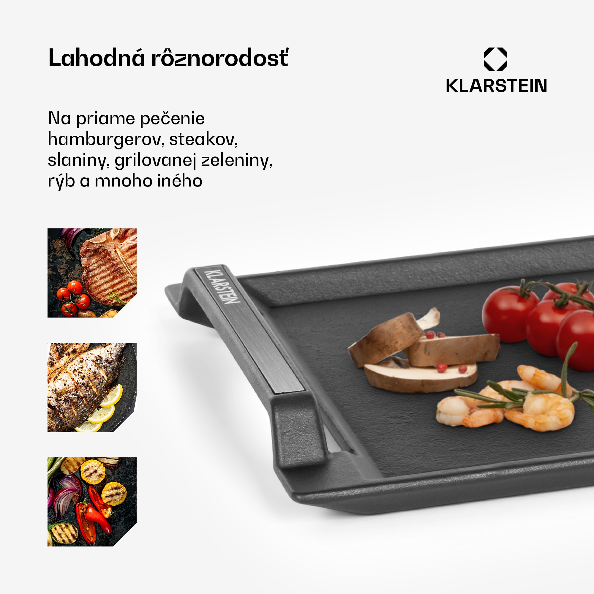 Klarstein Delicatessa Grill Pan, grilovacia platňa, príslušenstvo k indukčnej varnej doske, čierna – Obrázok 4