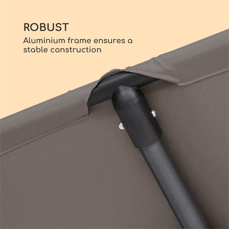 Blumfeldt Flex-Shade L, slnečník, 130 x 180 cm, polyester, UV 50, tmavosivý – Obrázok 4