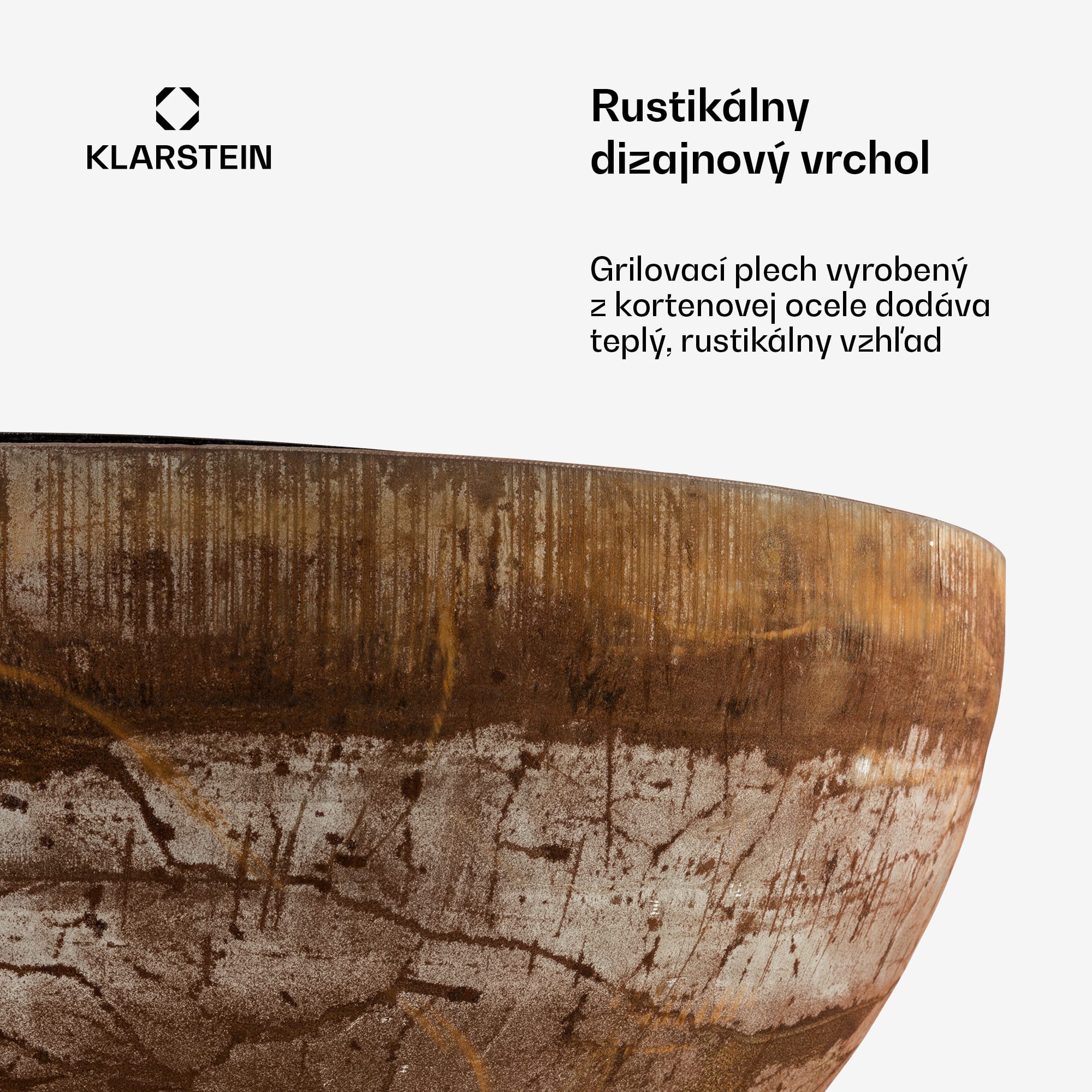 Blumfeldt Savage, ohnisko s grilom, Ø 60,5 cm, oceľ, ochranný kryt, hrdzavá – Obrázok 3
