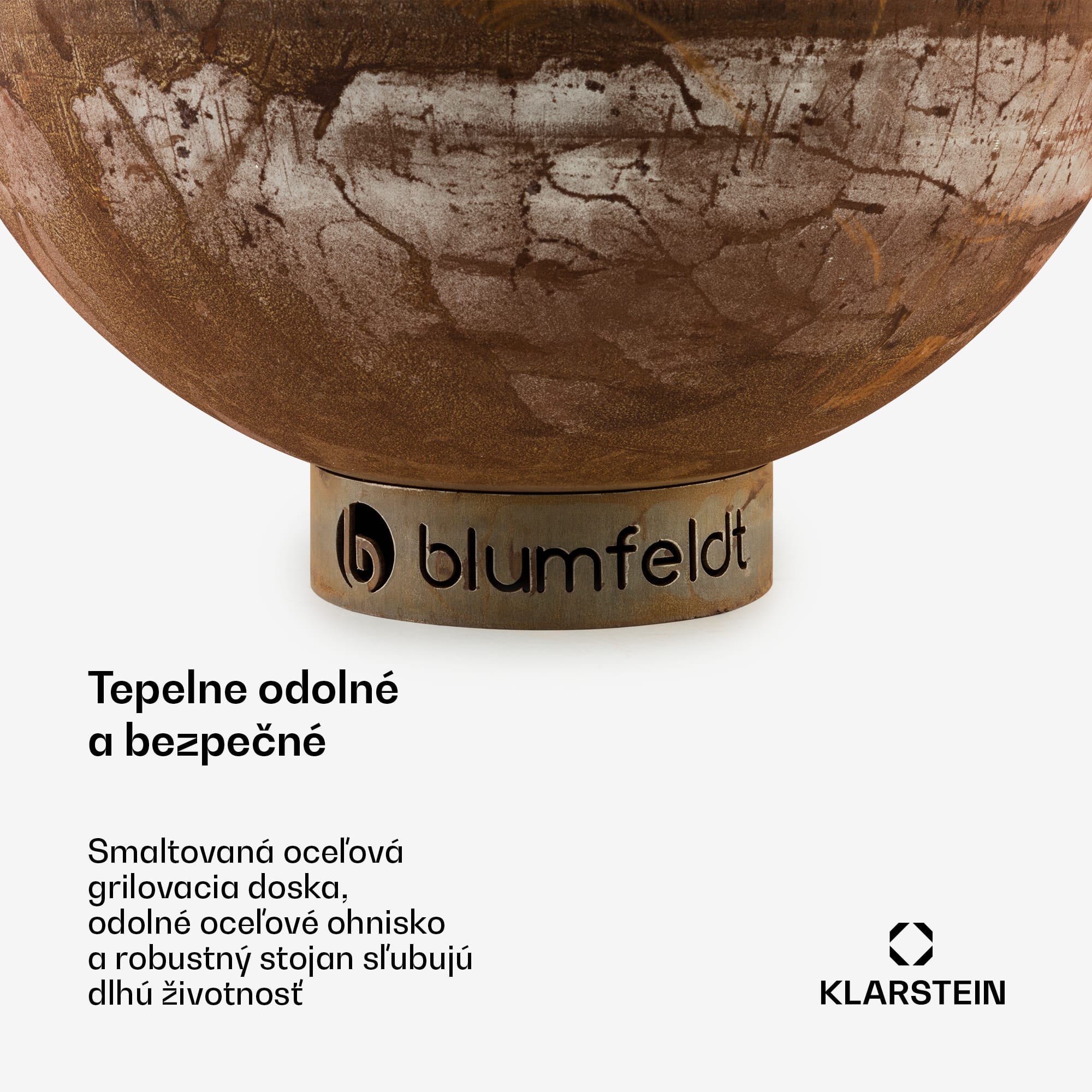 Blumfeldt Savage, ohnisko s grilom, Ø 60,5 cm, oceľ, ochranný kryt, hrdzavá – Obrázok 4