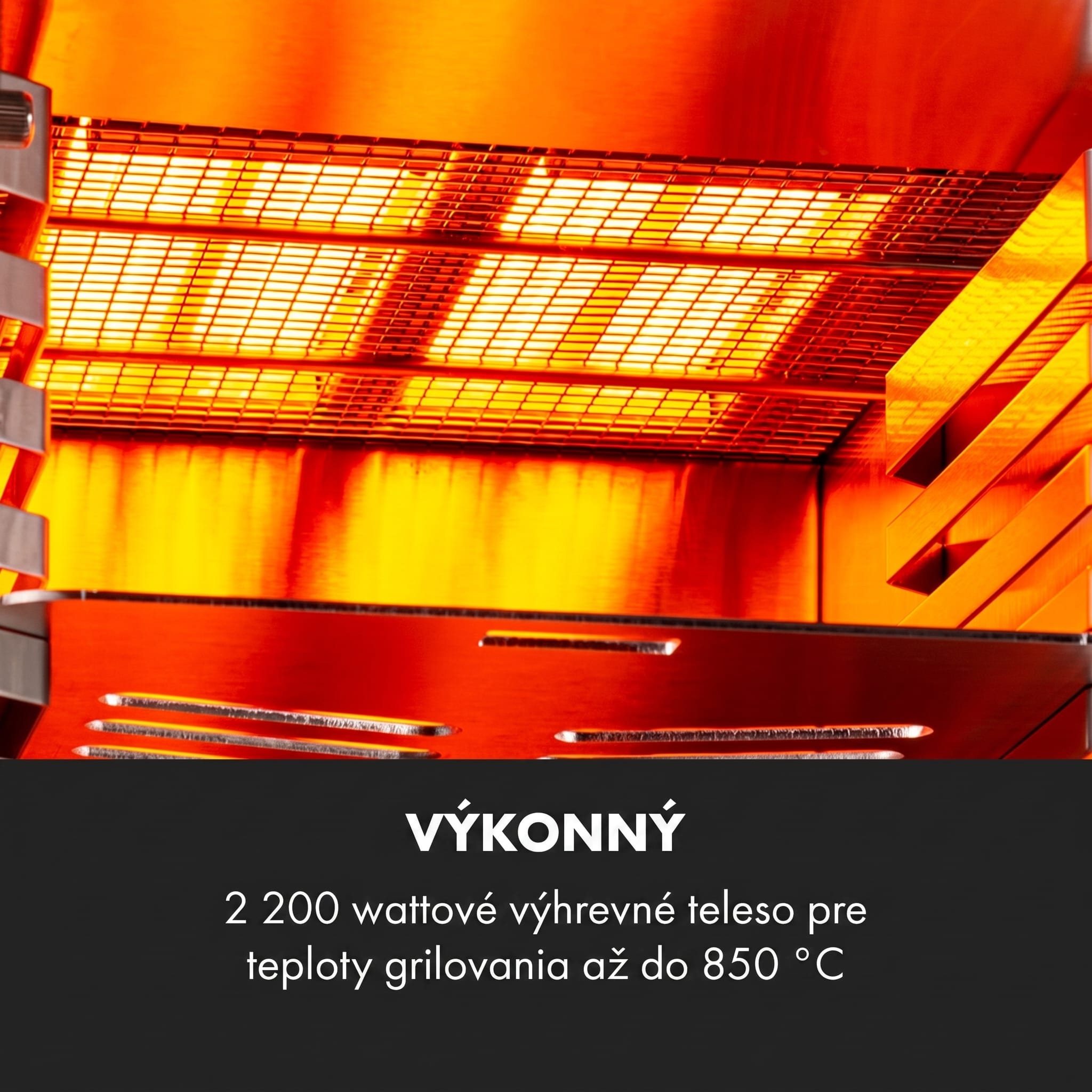 Klarstein Hannibal, vysokoteplotný gril, 2200 W, 850 °C, interiérový, nehrdzavejúca oceľ, čierny – Obrázok 3