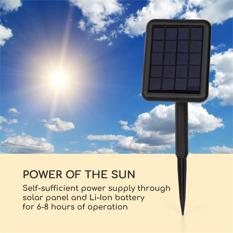 Blumfeldt Shinestone Solar 20, guľová lampa, solárny panel, Ø 20 cm, RGB-LED, IP68, akumulátor – Obrázok 2