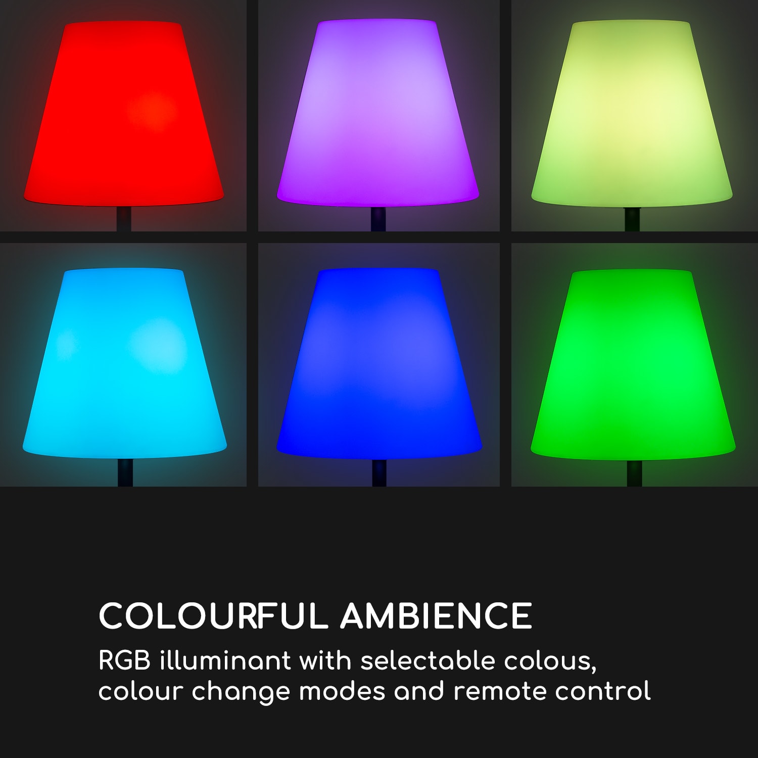 Blumfeldt Moody Solar ST Remote, lampa, solárna, IP44, RGB svetlo – Obrázok 2