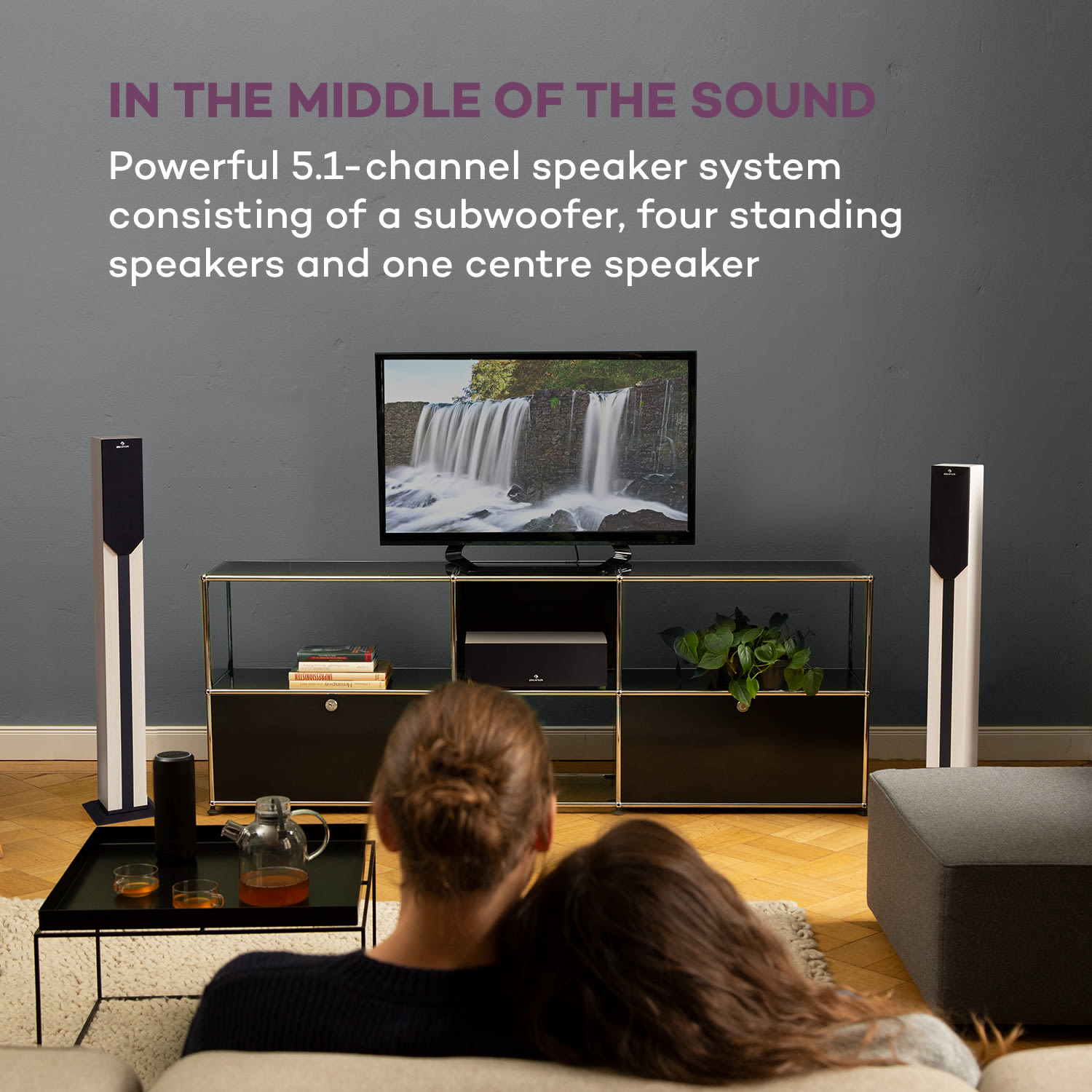 Auna Areal Elegance 5.1-kanálový surround systém 190W RMS BT USB SD AUX diaľkové ovládanie