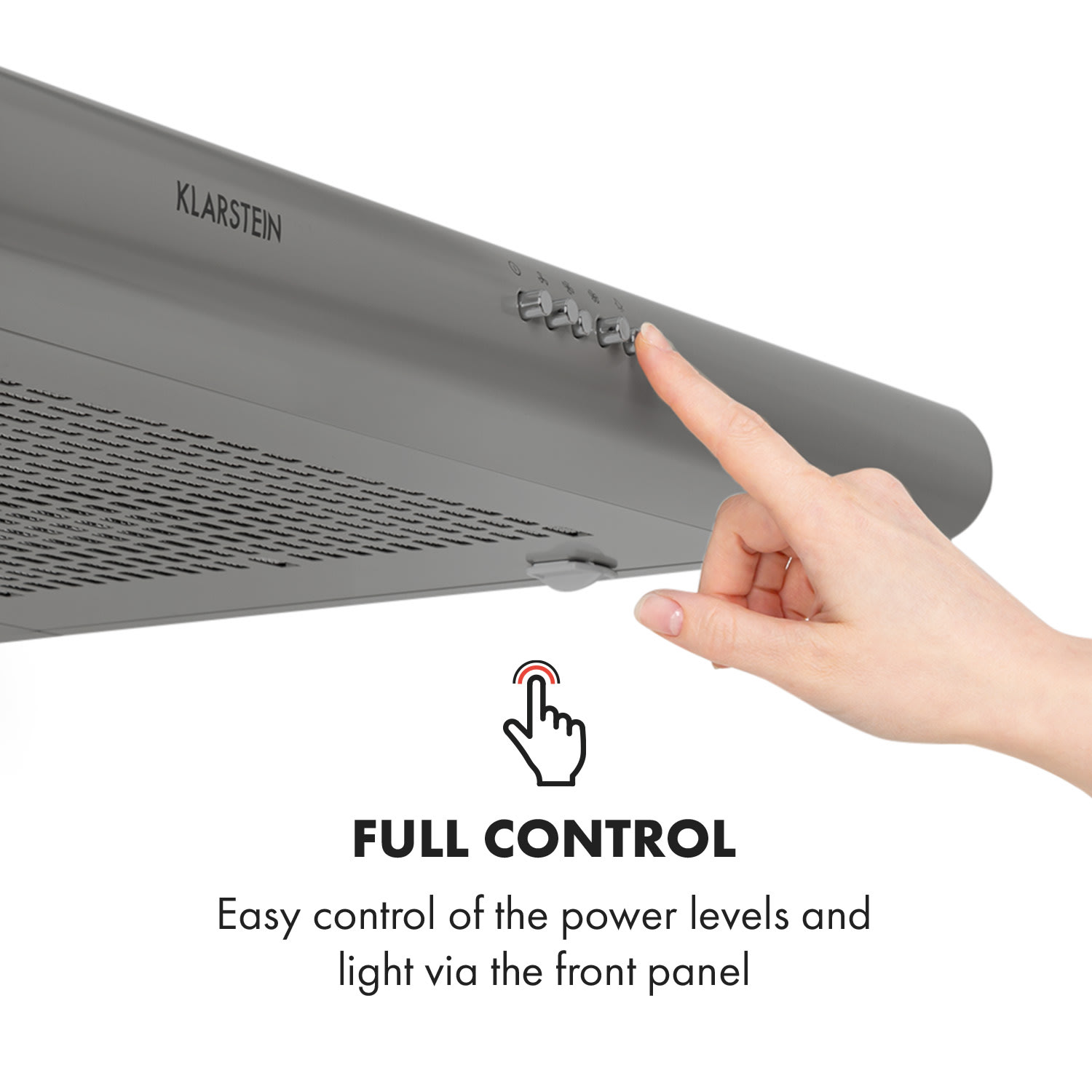Klarstein Capannina, digestor, 60 cm, podskrinkový, 166 m³/h, LED, nehrdzavejúca oceľ, strieborný – Obrázok 4