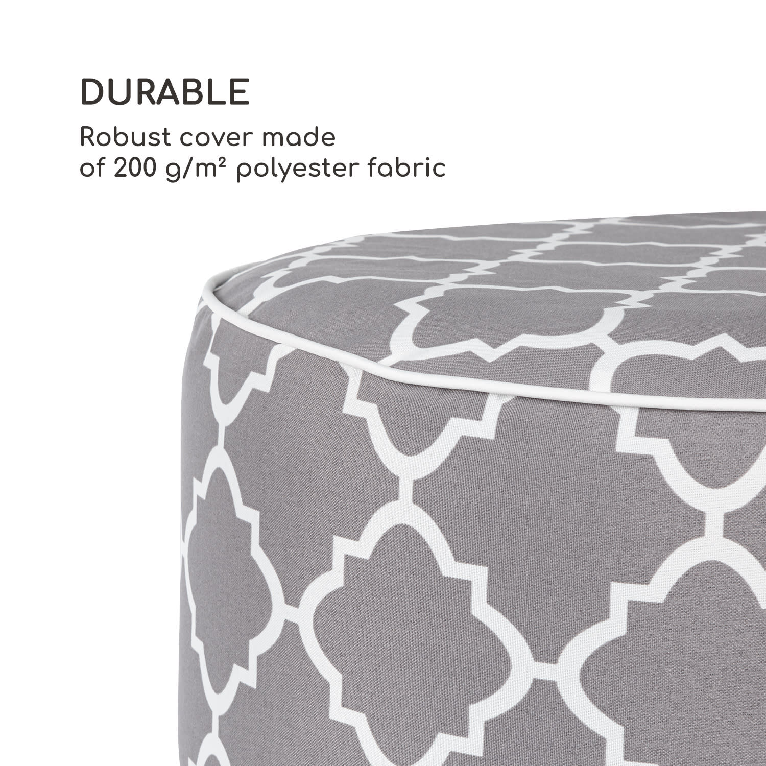 Blumfeldt Cloudio, sedačka, nafukovacia, 55 x 28 cm (Ø x V), PVC/polyester, sivá – Obrázok 4
