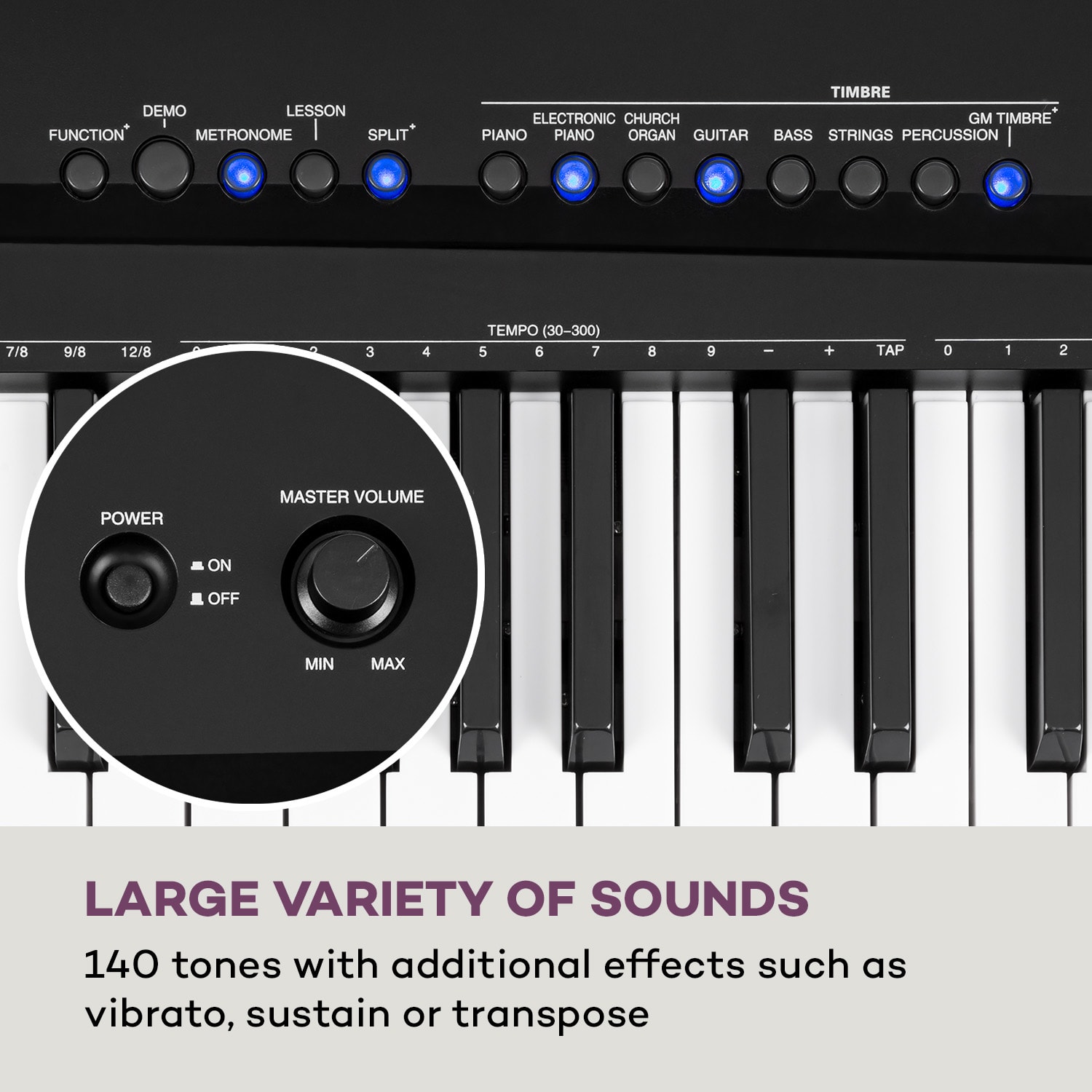 SCHUBERT Preludio Elektronický klavír 88 klávesov velocity sustain pedál čierny – Obrázok 2