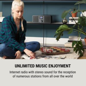 OneConcept TuneUp ST, internetové rádio, 10 W, WLAN, USB, HCC, linkový výstup, tmavosivé