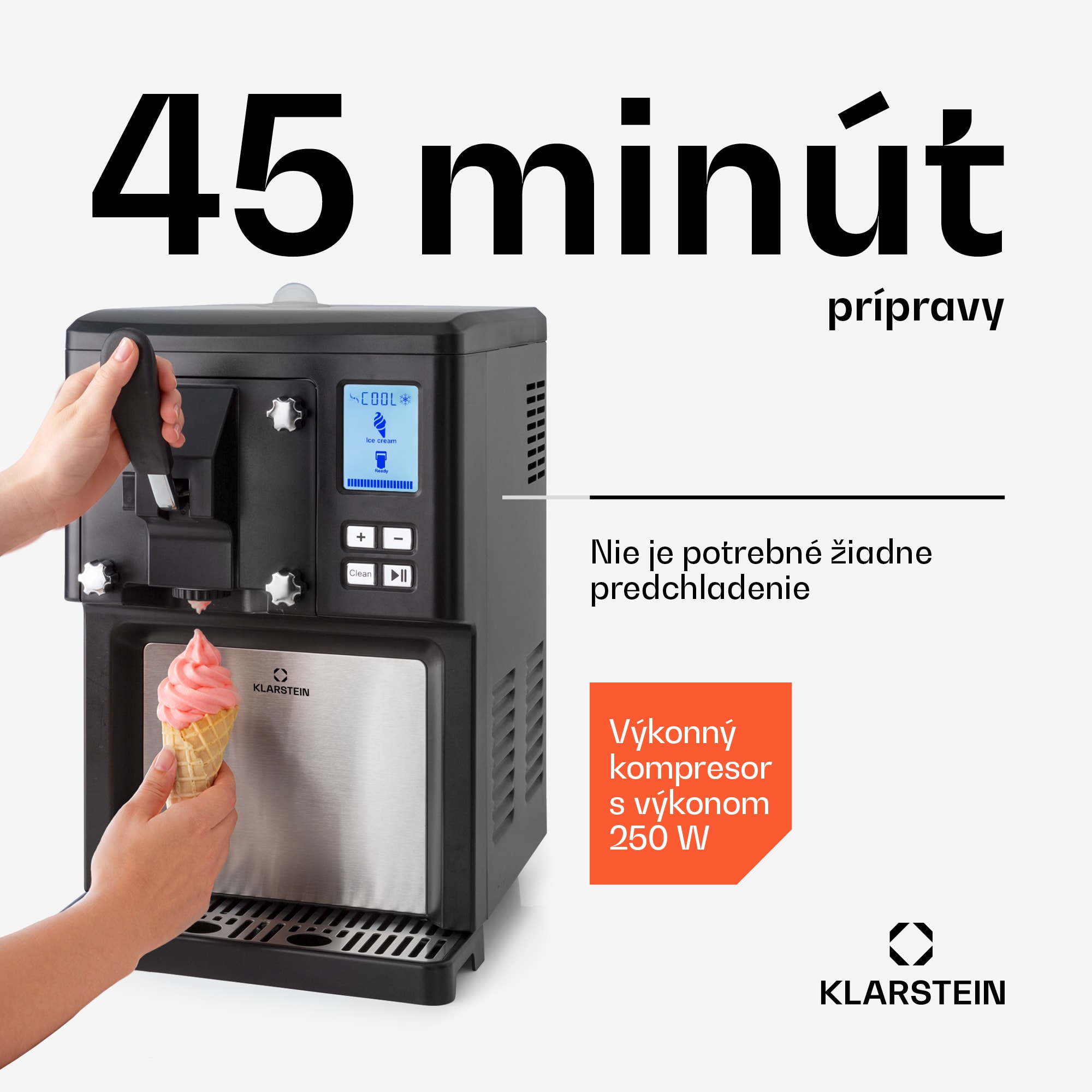 Klarstein Sweet Sundae zmrzlinovač kompresor 1,5l nehrdzavejúca oceľ čierny – Obrázok 2