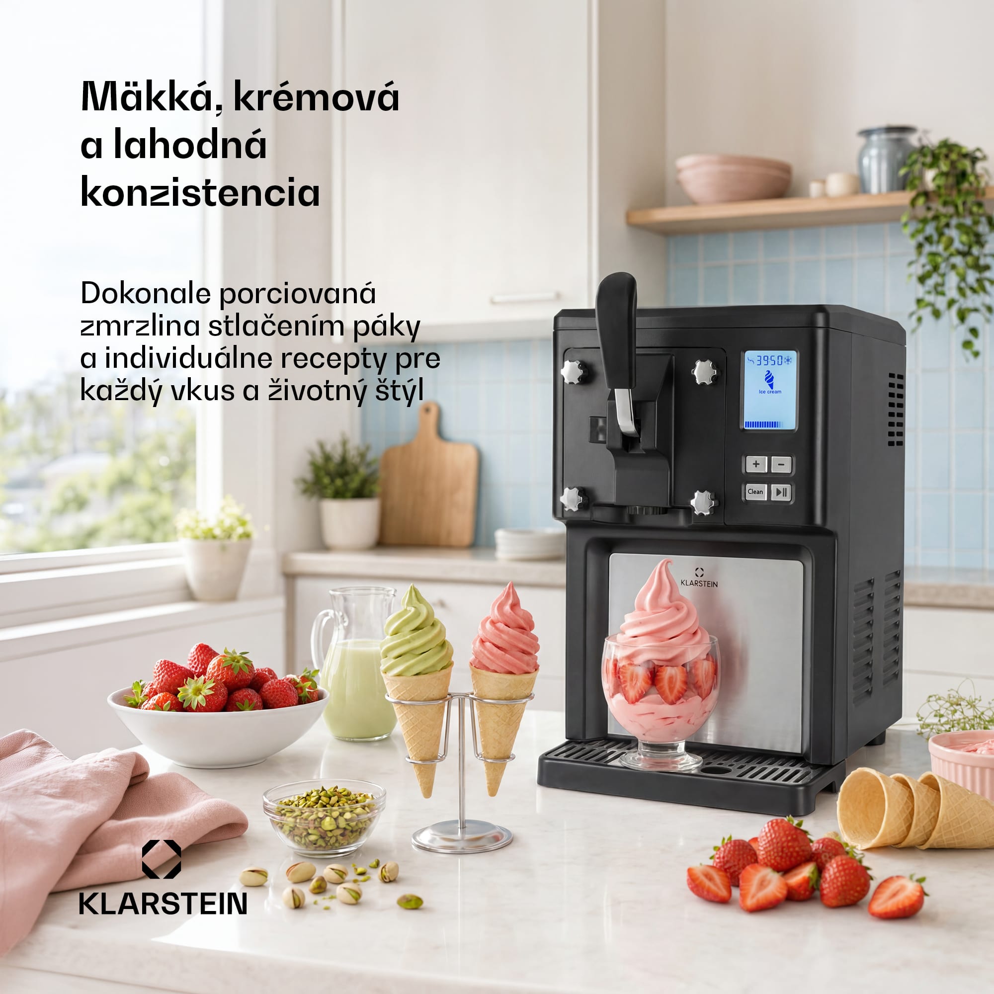 Klarstein Sweet Sundae zmrzlinovač kompresor 1,5l nehrdzavejúca oceľ čierny – Obrázok 4